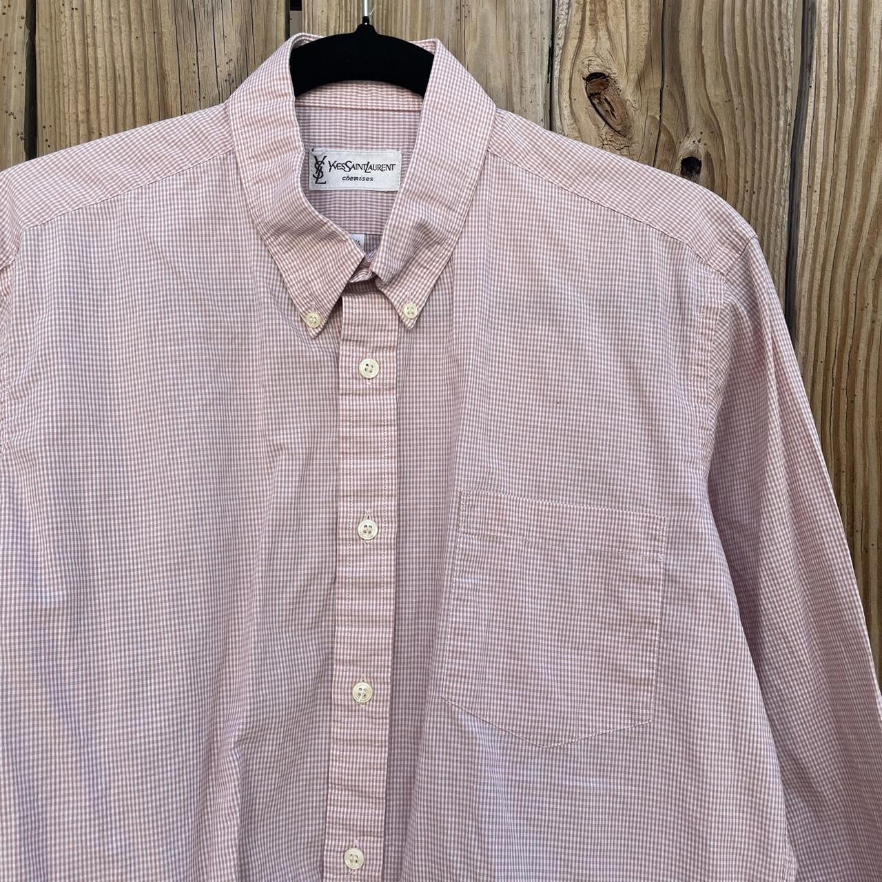 Vintage 80s 90s YSL Yves Saint Laurent plaid button | Depop