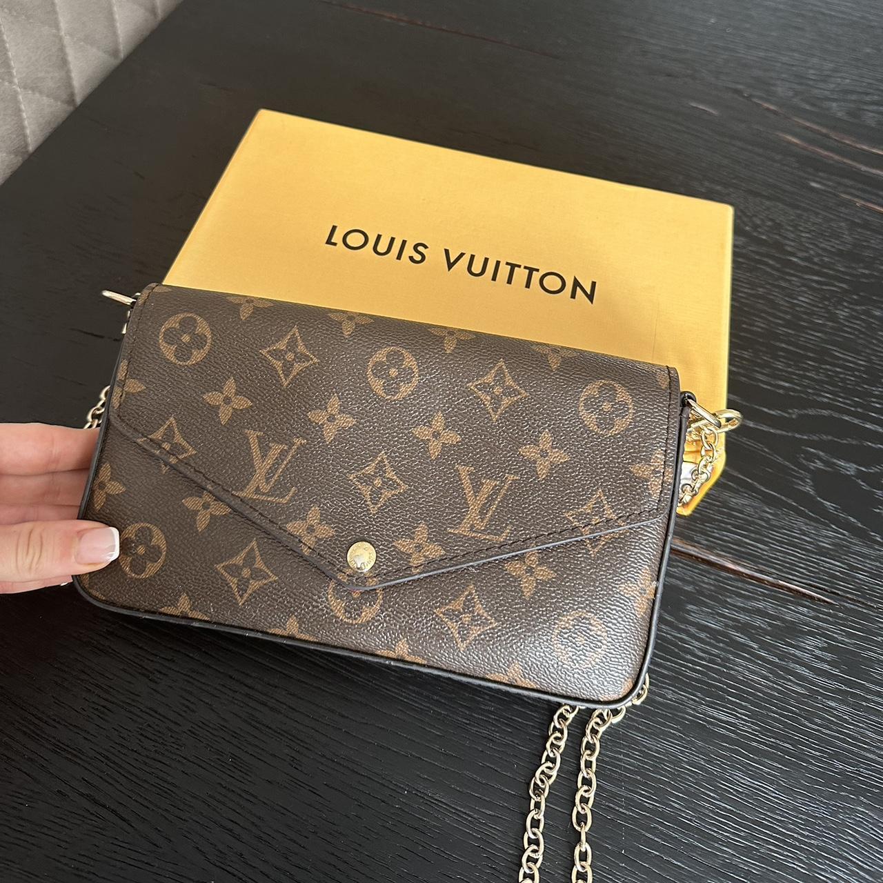Louis Vuitton cross body bag Front popper slightly... - Depop