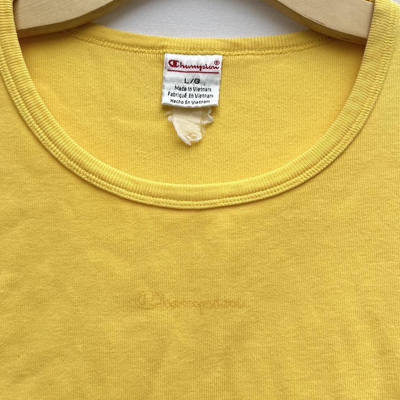 Vintage yellow champion tank top ════ ⋆★⋆ ════ Size... - Depop