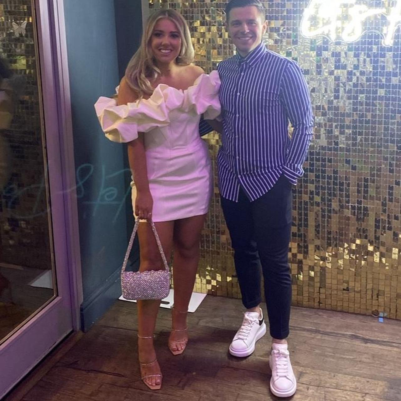 House Of CB Selena Dress Ivory White, ruffle off | Depop