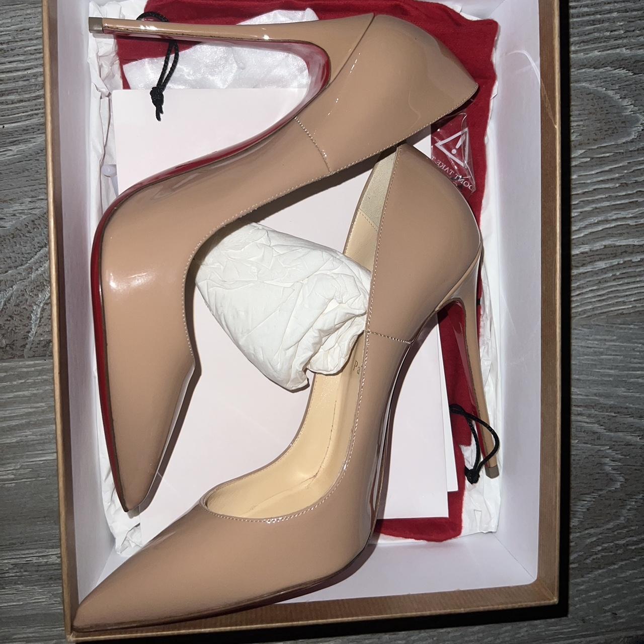 Christian Louboutin Heels in Nude Brand new never. Depop