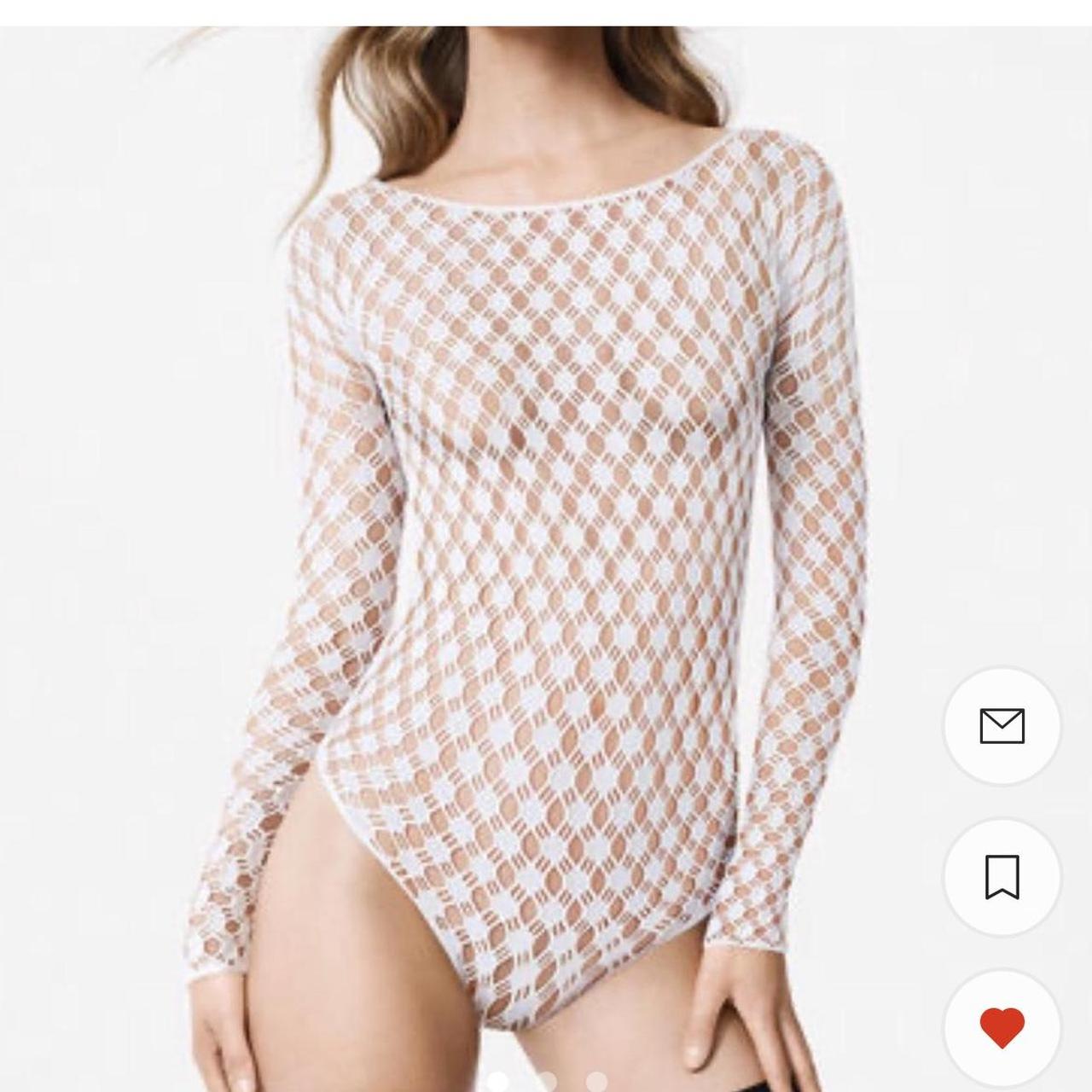 Wolford Body Suit Off White Leotard With Popper Depop