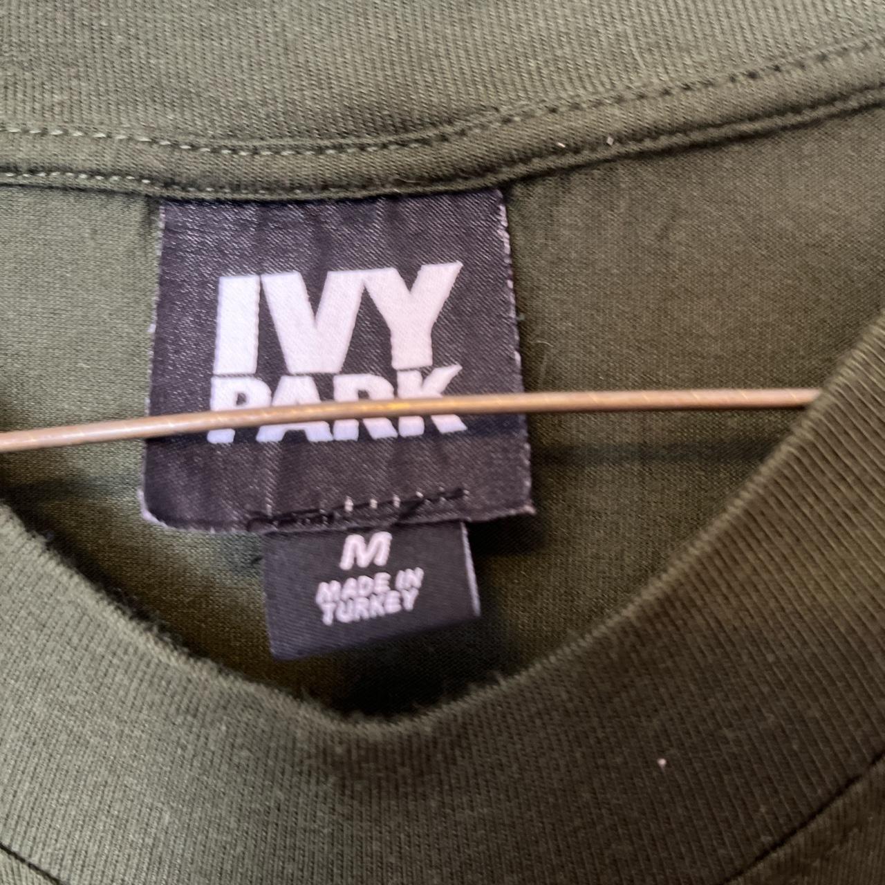 Ivy Park Women's Green and Black Shirt Depop