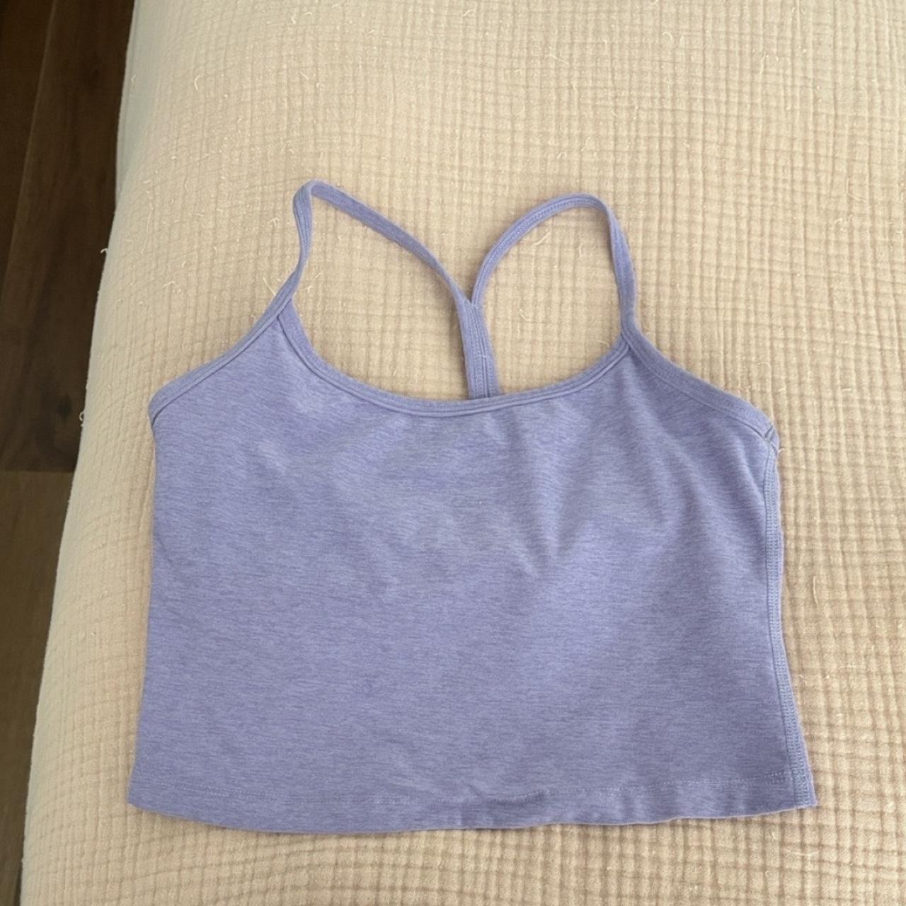 Beyond yoga women's purple crop top