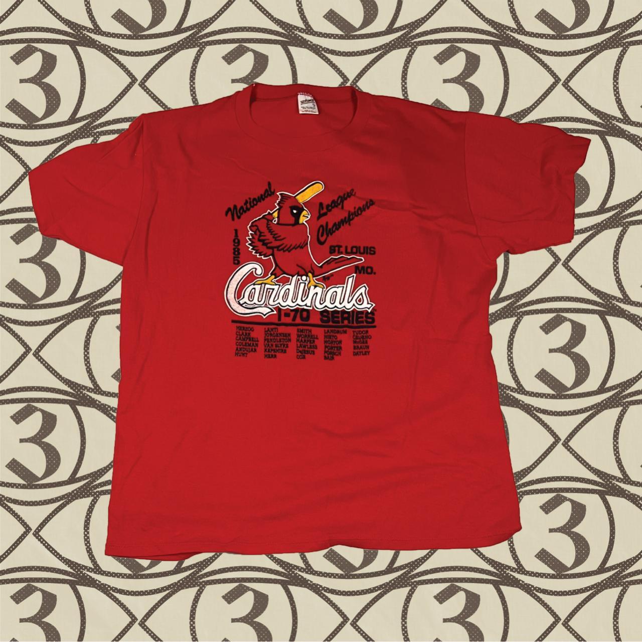 Vintage St Louis Cardinals National League 1985 T Shirt Tee 
