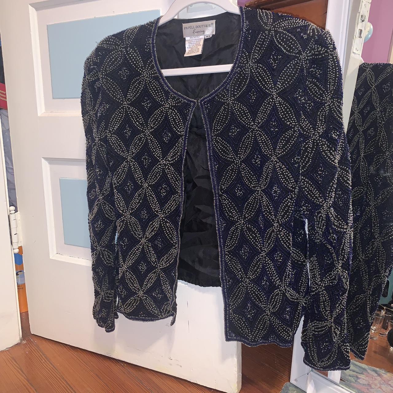 Papell boutique evening beaded cheap jacket