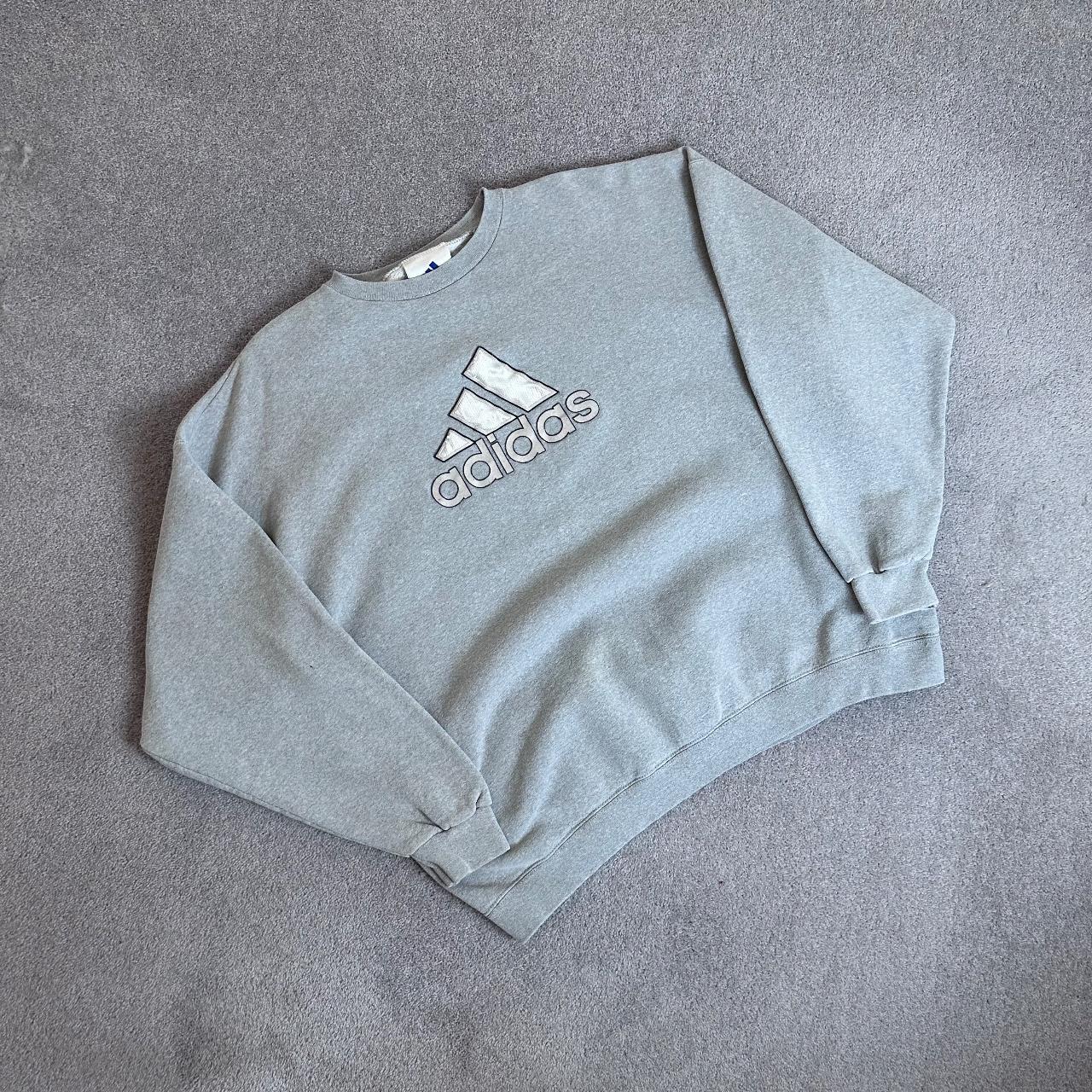 Vintage 90s Adidas baggy spellout sweatshirt -... - Depop