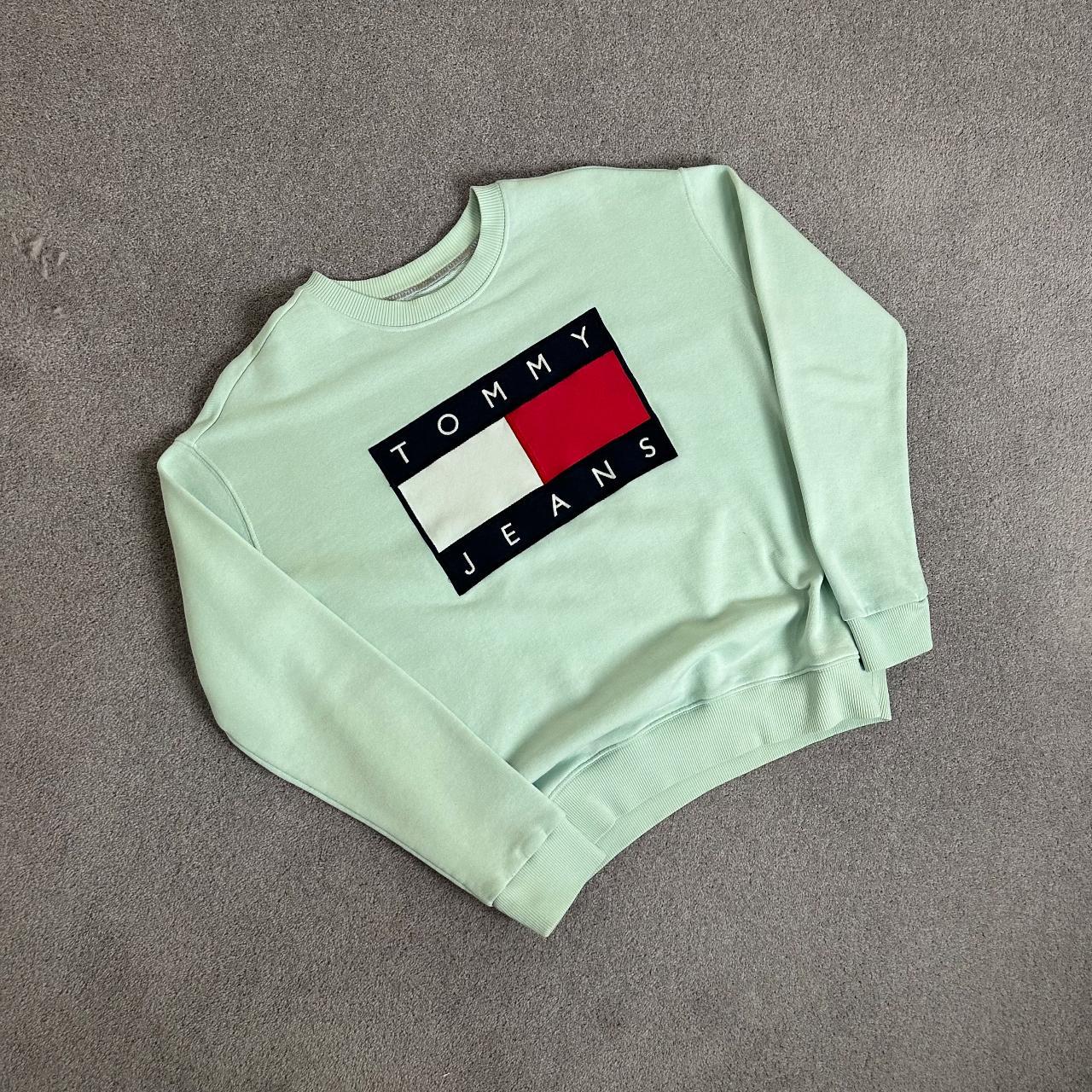 Mint green tommy hilfiger on sale sweatshirt