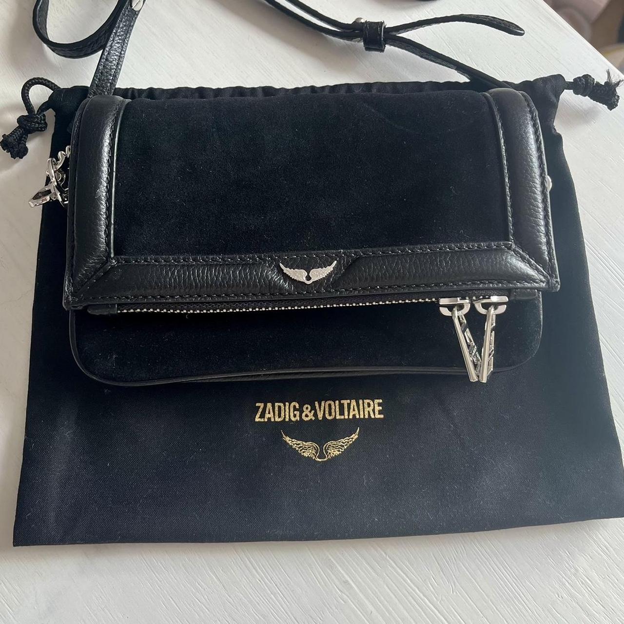 Zadig Voltaire Rock Nano Suede Bag with leather Depop