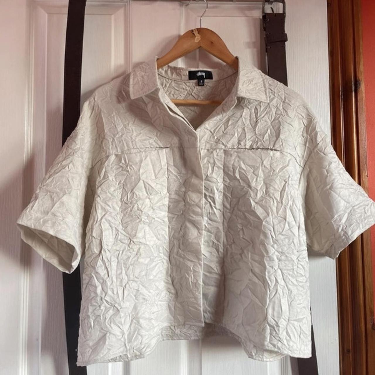 ステューシー レディース Stussy Women シャツ ワークシャツ 半袖 ショート丈 シワ加工 Ralphie Crinkly Work Shirt 楽天市場】ステューシー STUSSY WOMEN ワークシャツ 半袖