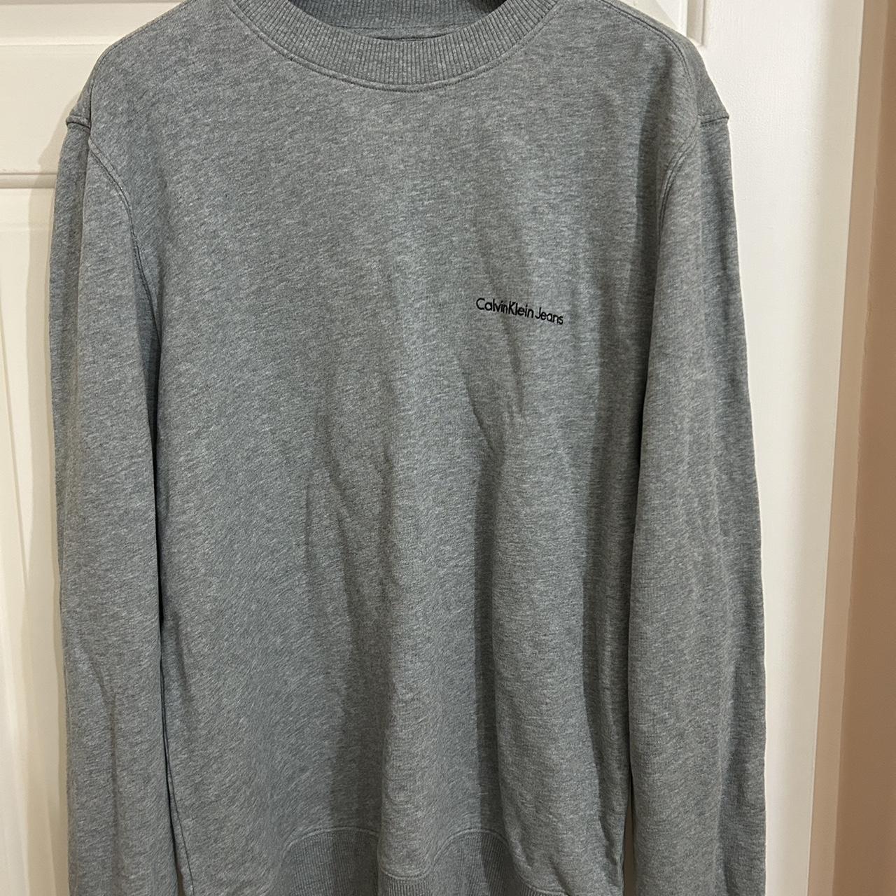 Calvin Klein Grey Sweatshirt Excellent condition-... - Depop