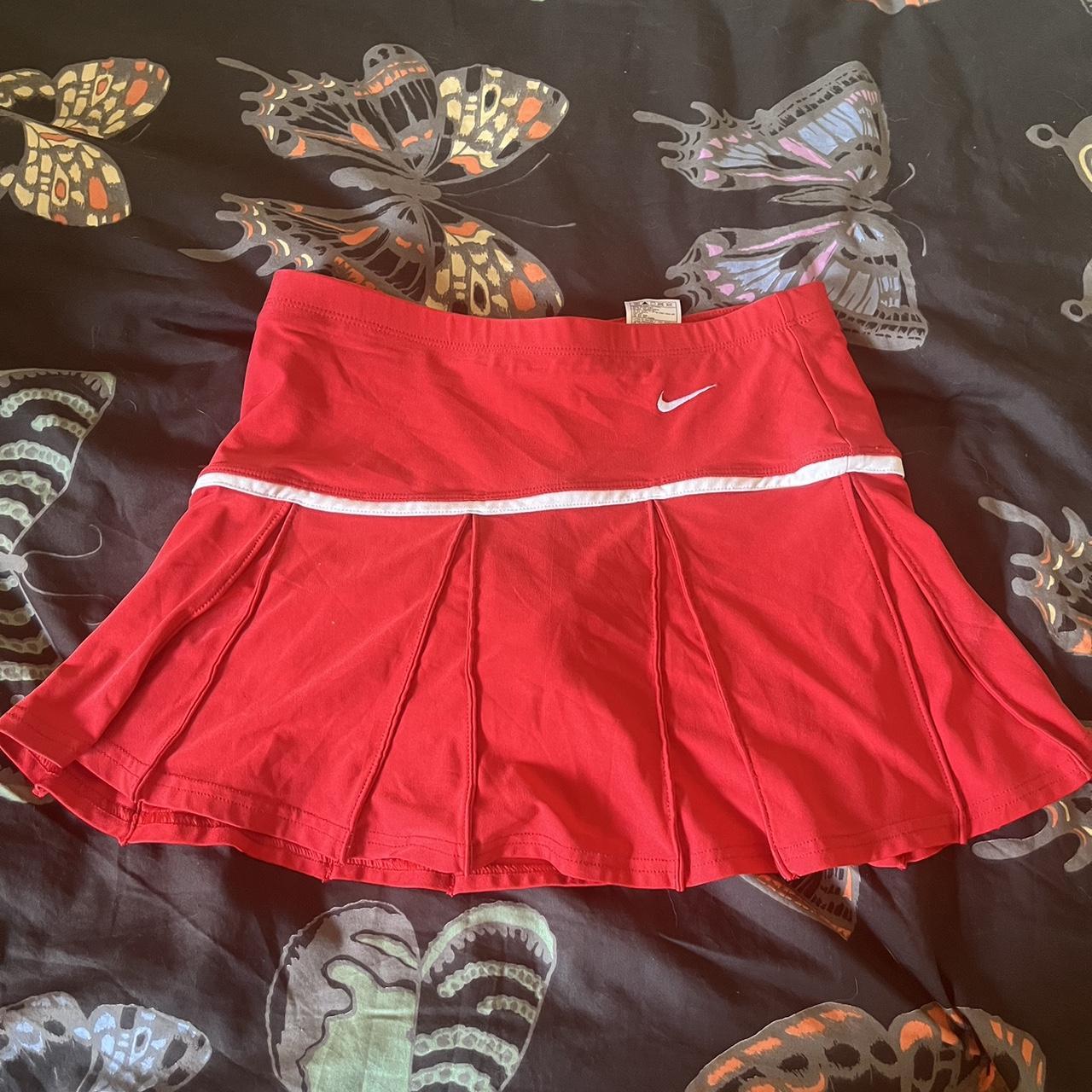 XS Red Nike tennis skirt. Super flattering and... Depop