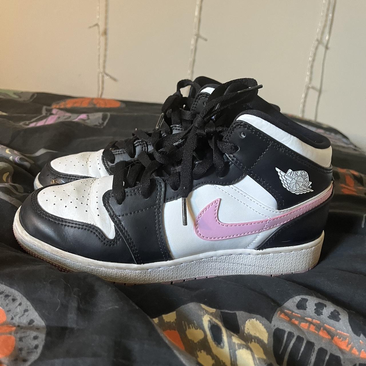 Used Nike Air Jordan 1s in Arctic Pink. Size boys... - Depop