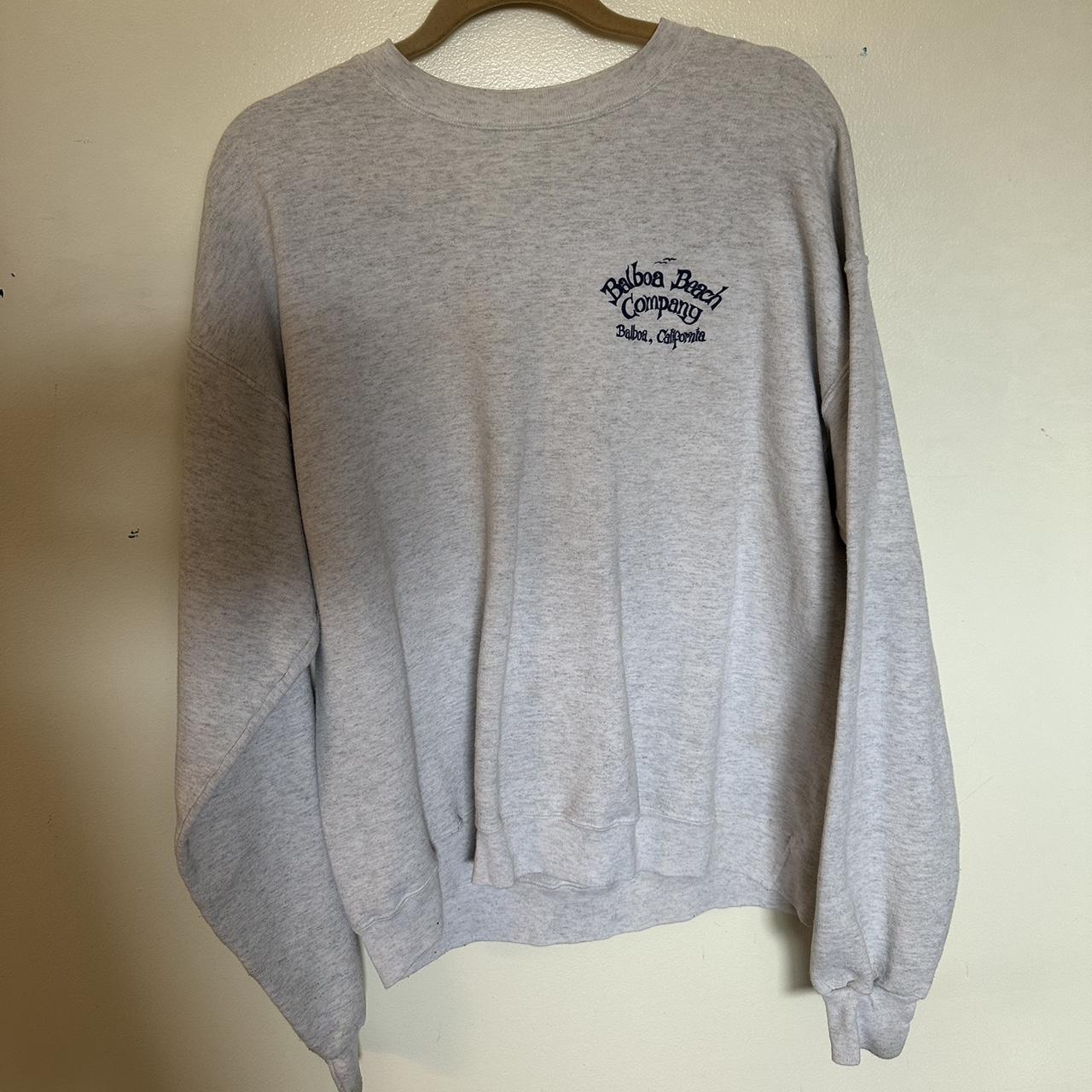 Hanes Women's Navy and Grey Sweatshirt | Depop