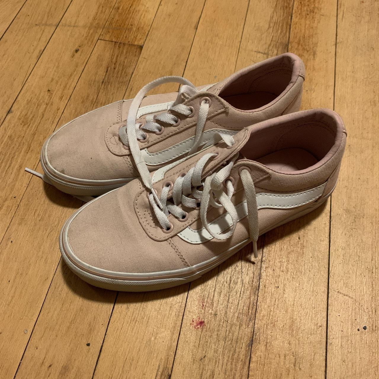 Dusty rose colored classic vans Good used... - Depop