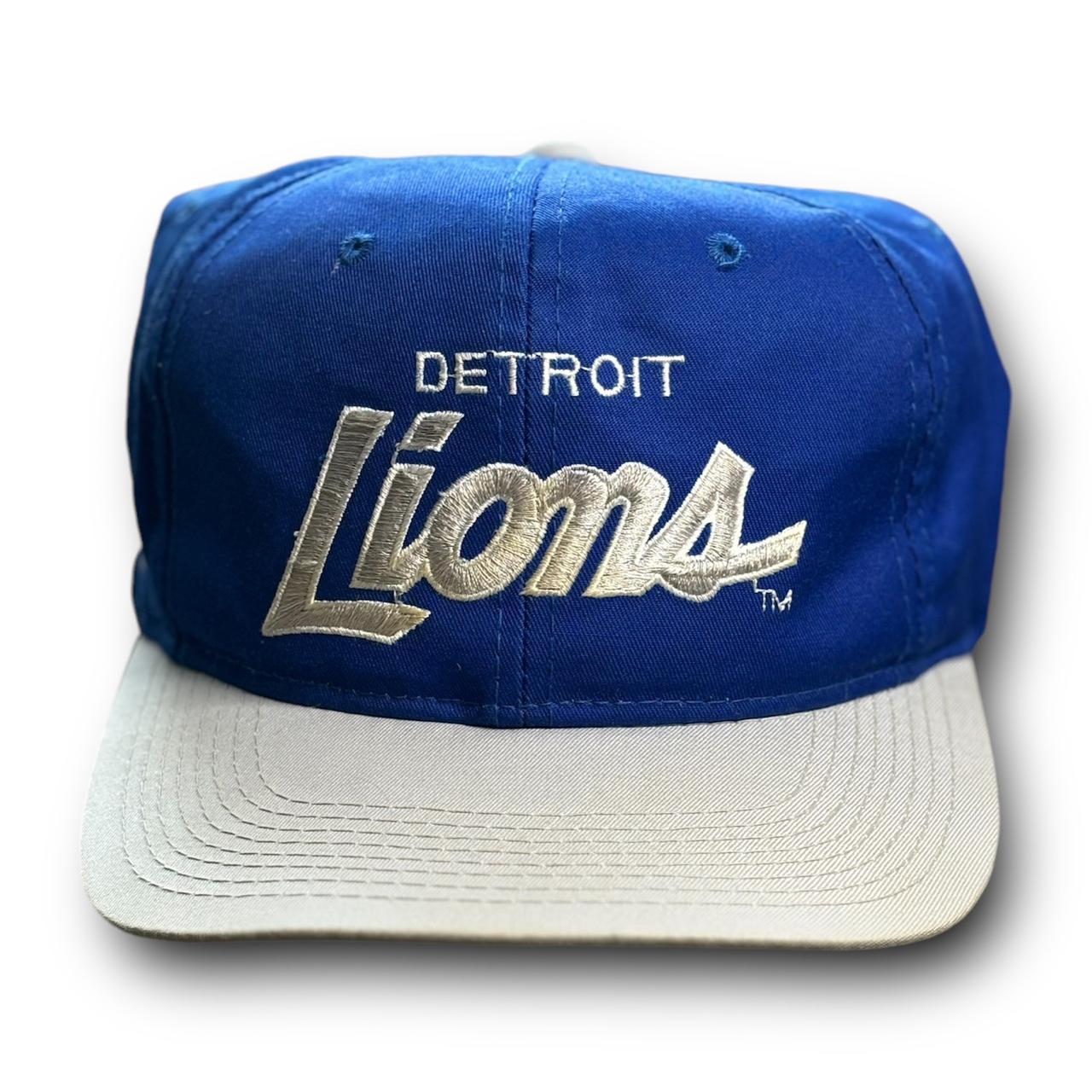 Vintage Detroit Lions Hat Sports Sports Specialties The shops Twill Snap Back Script