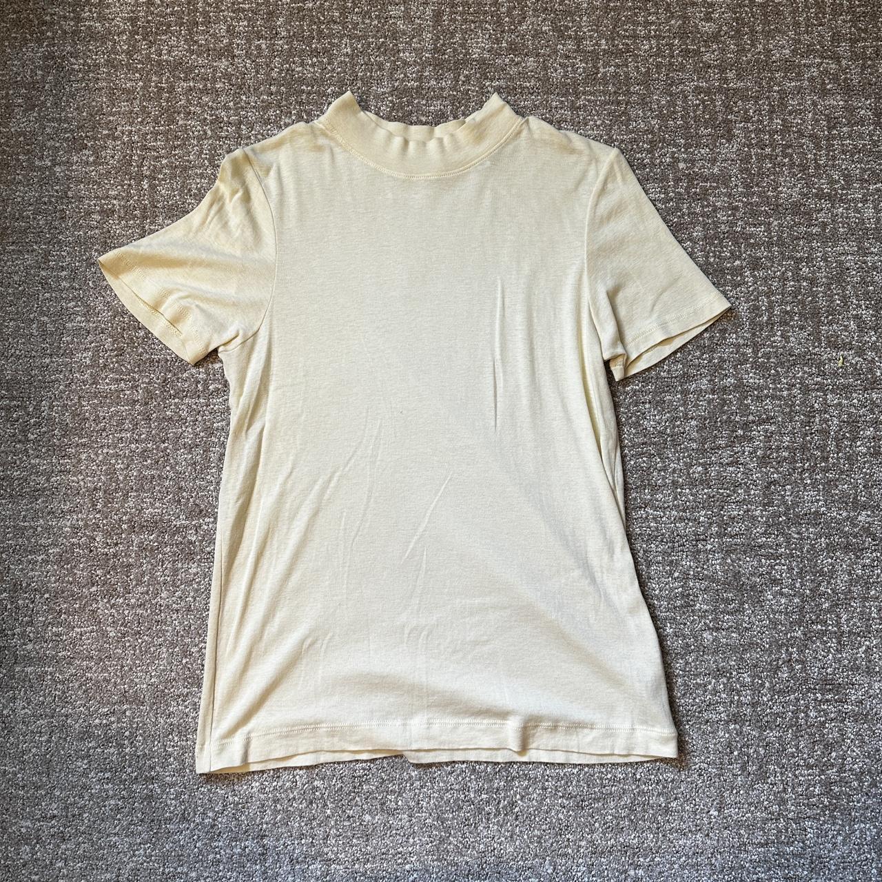 Vince pale yellow tshirt, opaque, like new True to... Depop