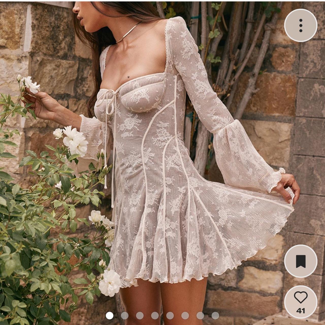 HOUSE OF CB Analissa Vintage Cream Lace Corset. Depop