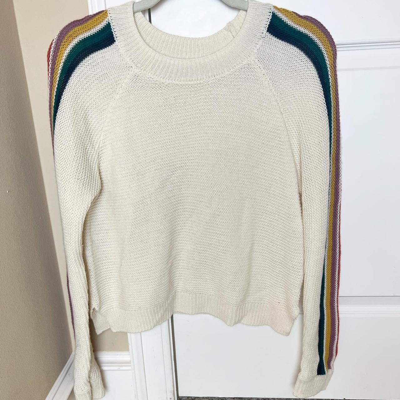 altard state rainbow striped sweater size... - Depop