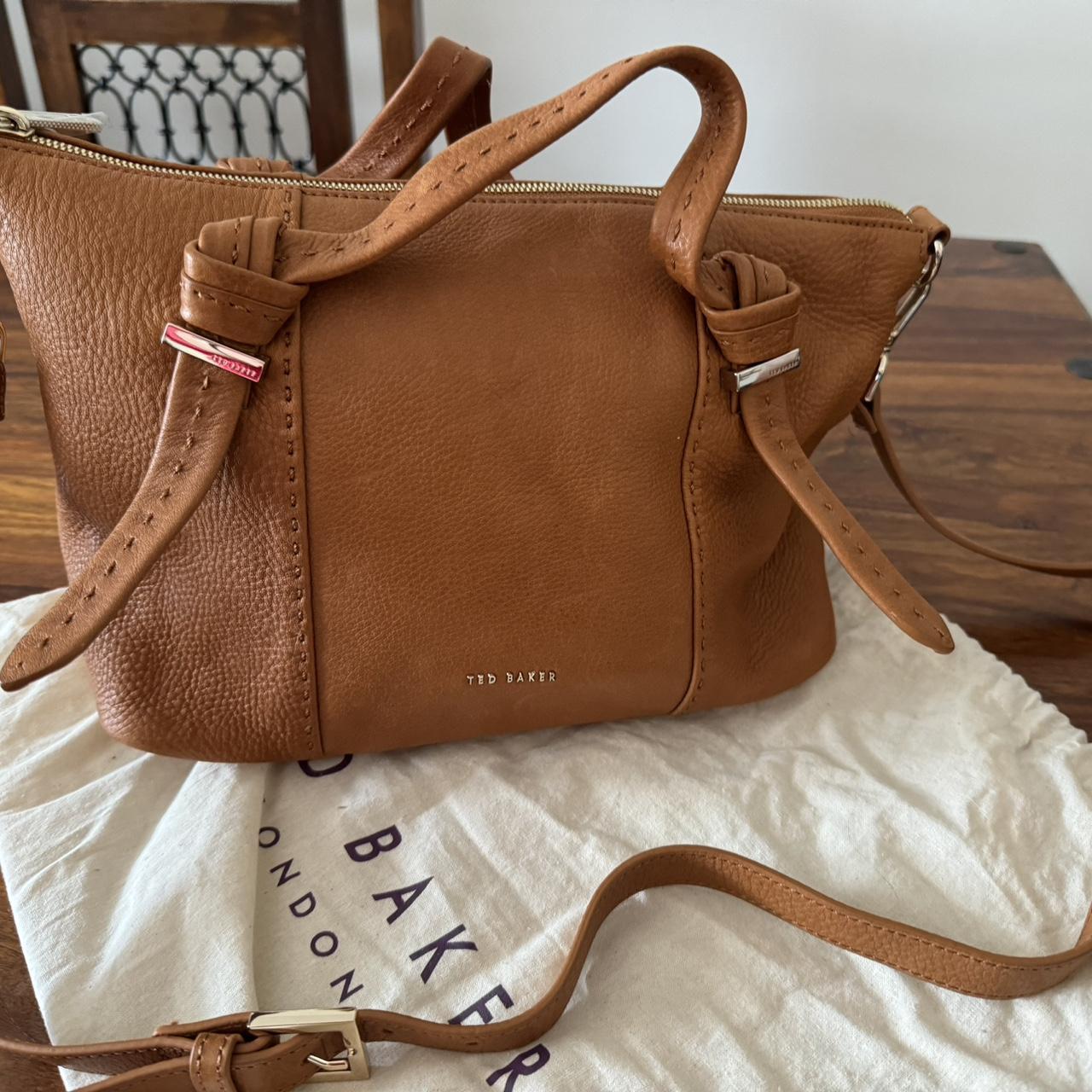 Ted Baker Olmia knotted handles tan with gold. Depop