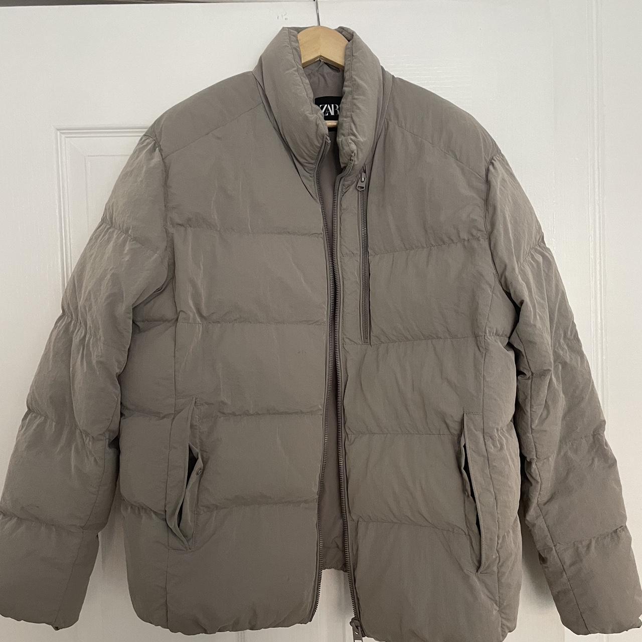 Zara Grey Puffer Jacket #zara #depop #depopseller... - Depop