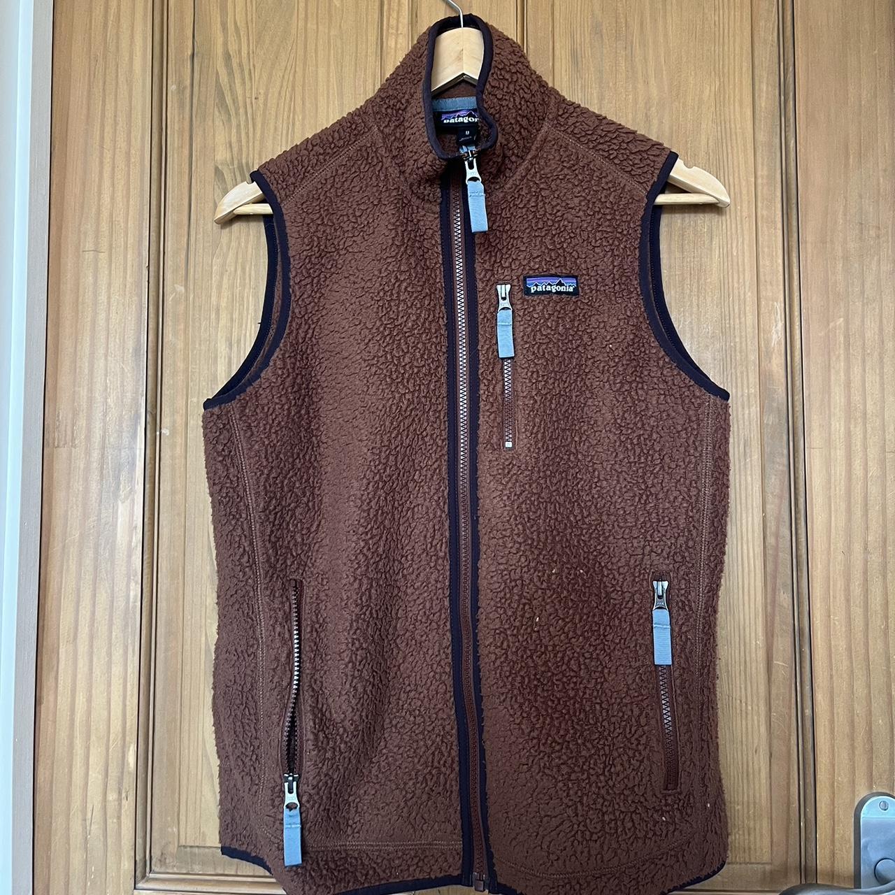Patagonia brown teddy fleece gilet. Bought on here Depop