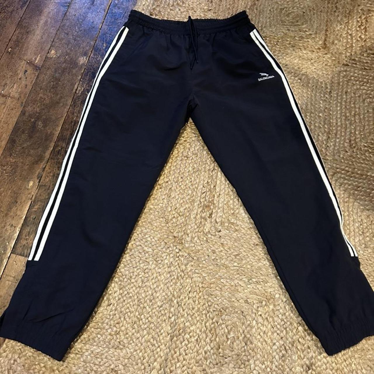 BALENCIAGA NAVY BLUE TRACKSUIT BOTTOMS - SIZE MEDIUM - Depop