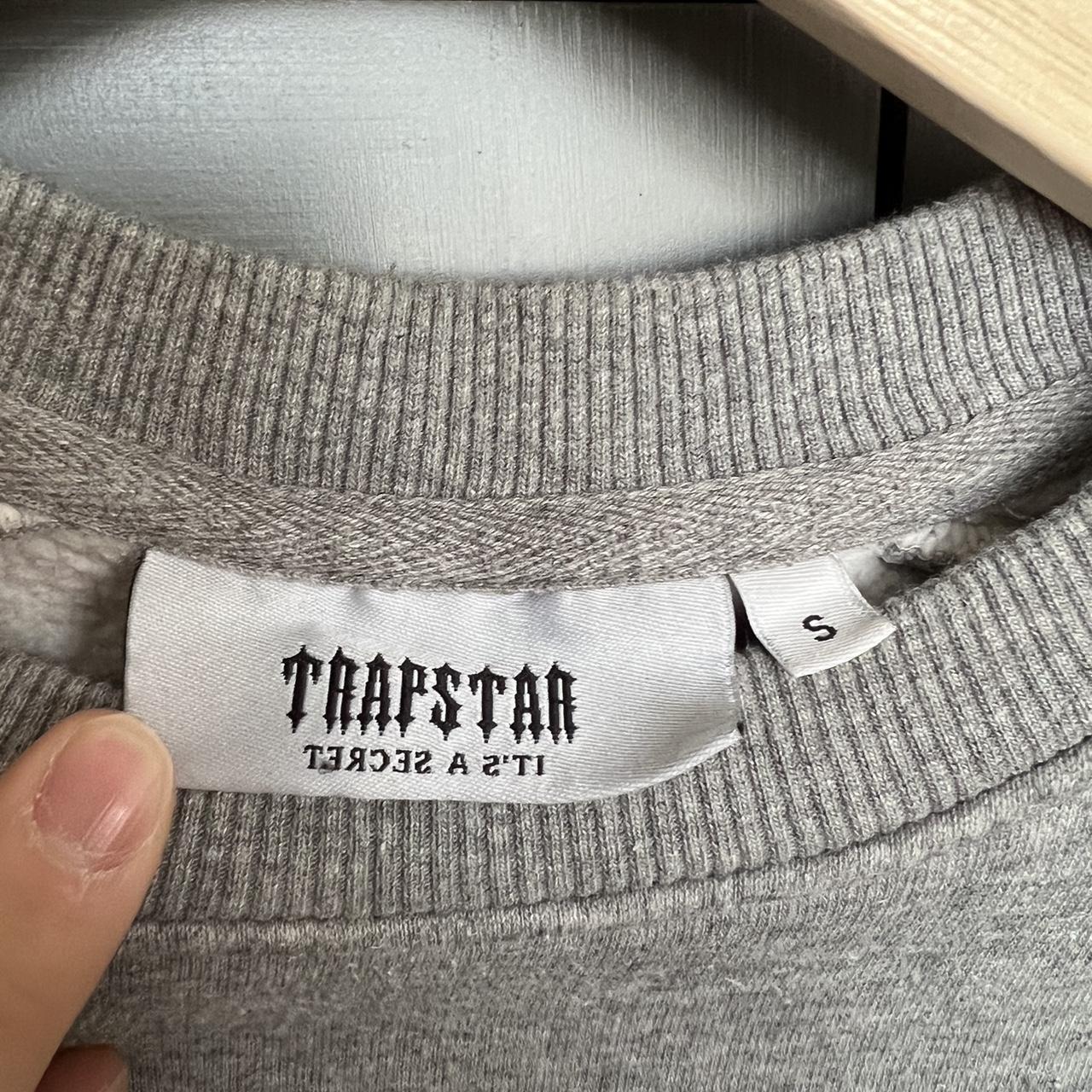 Trapstar Grey Sweatshirt/Jumper Embroidered... - Depop