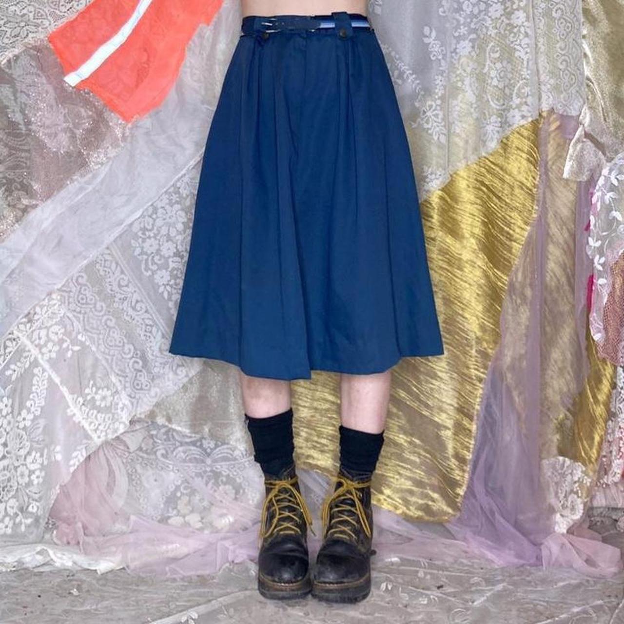 80s blue skirt hotsell