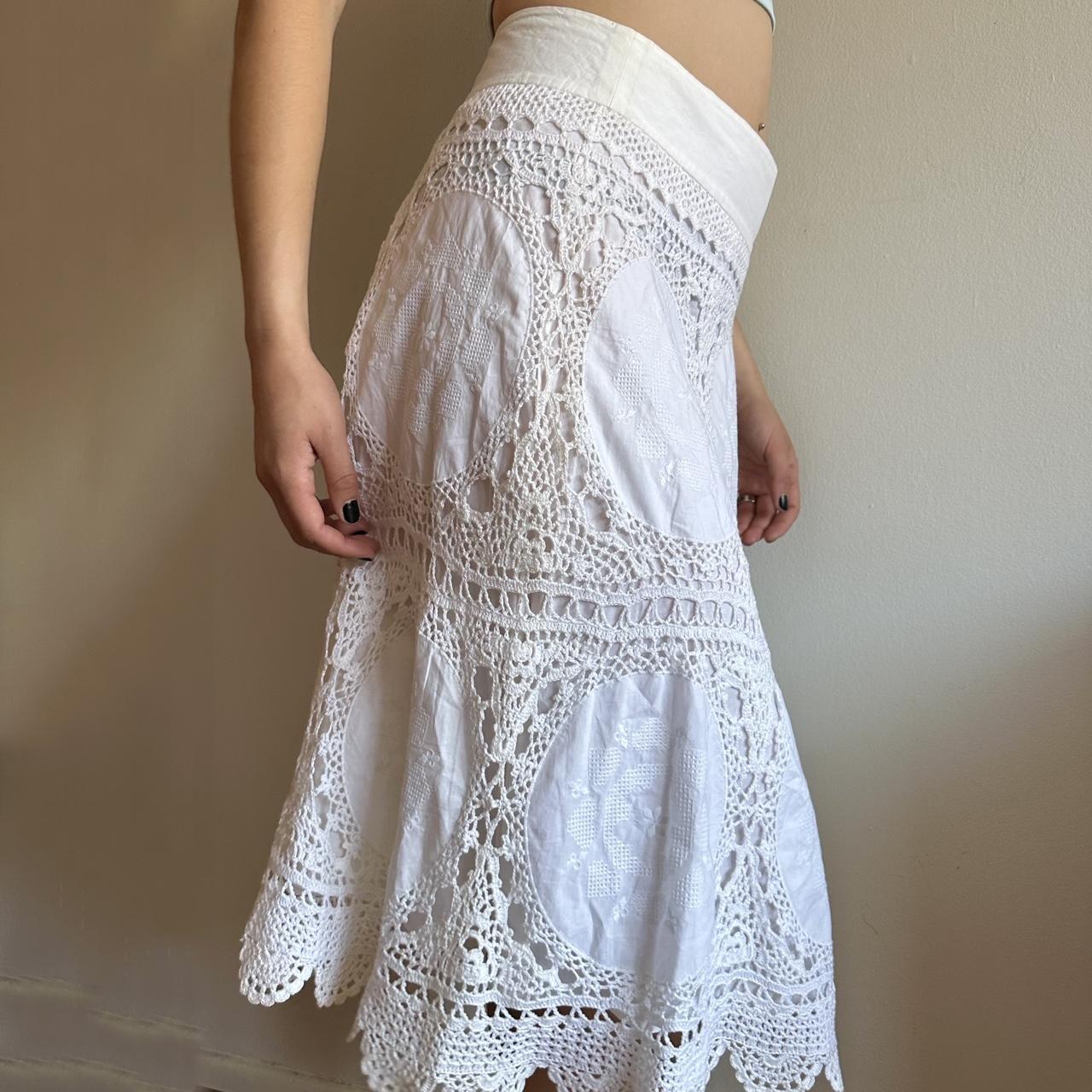 Lola Skirt 🤍 Mega Cute White Crochet Midi Skirt