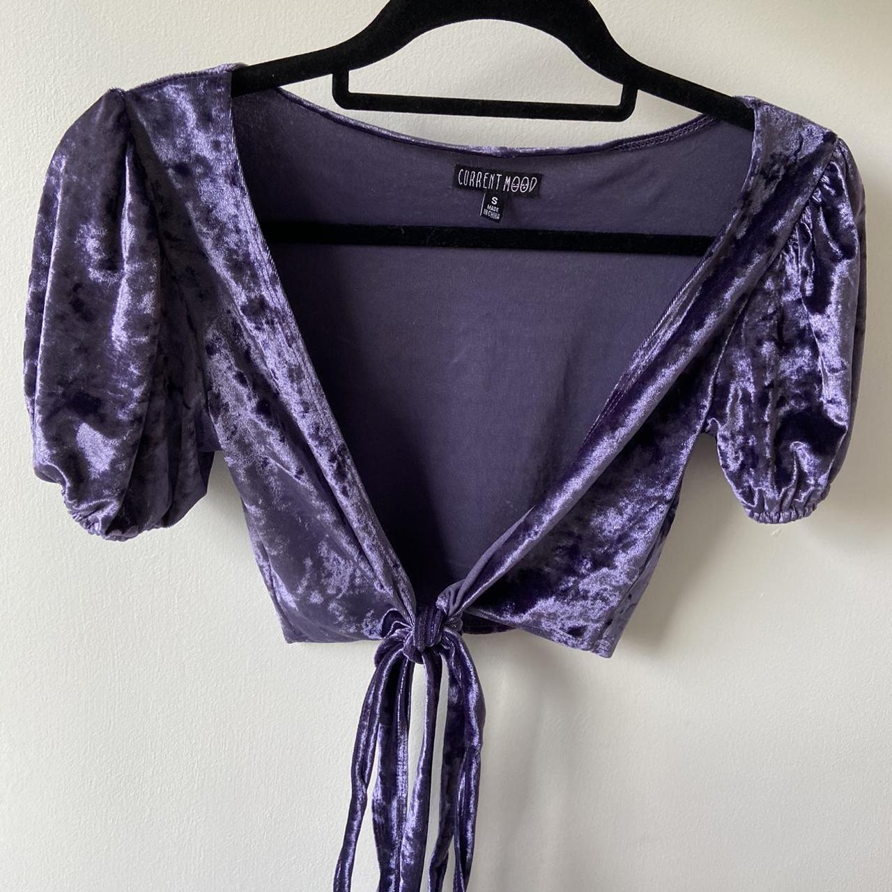 Dolls Kill Womens Purple Crop Top Depop