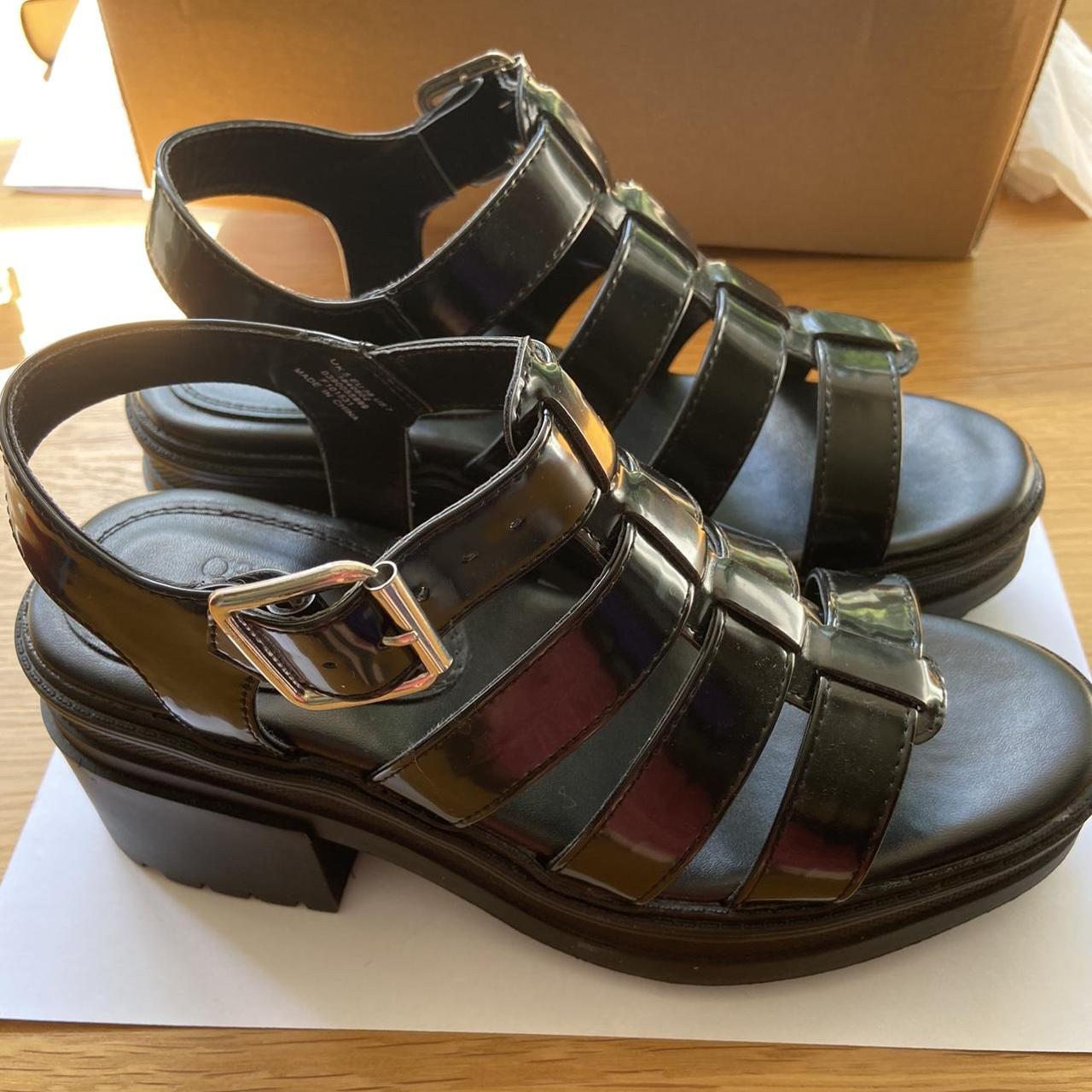 asos black strappy heels