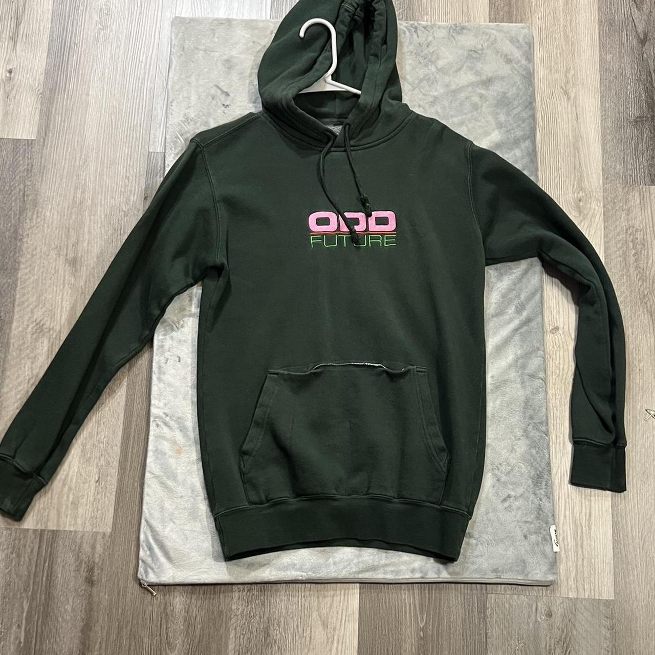 Odd Future dark green and pink hoodie the pocket. Depop