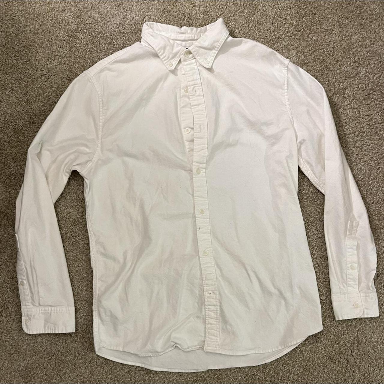White Dress button up - Heavy cotton Sleeve 18 P2P... - Depop