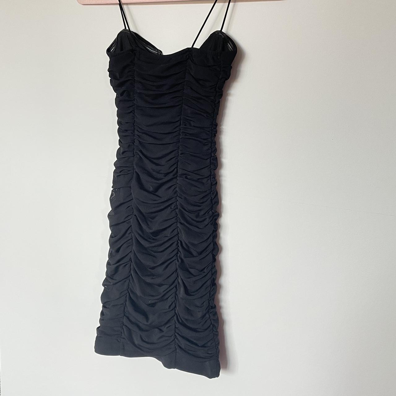 Princess Polly Black ruched mini dress with... Depop