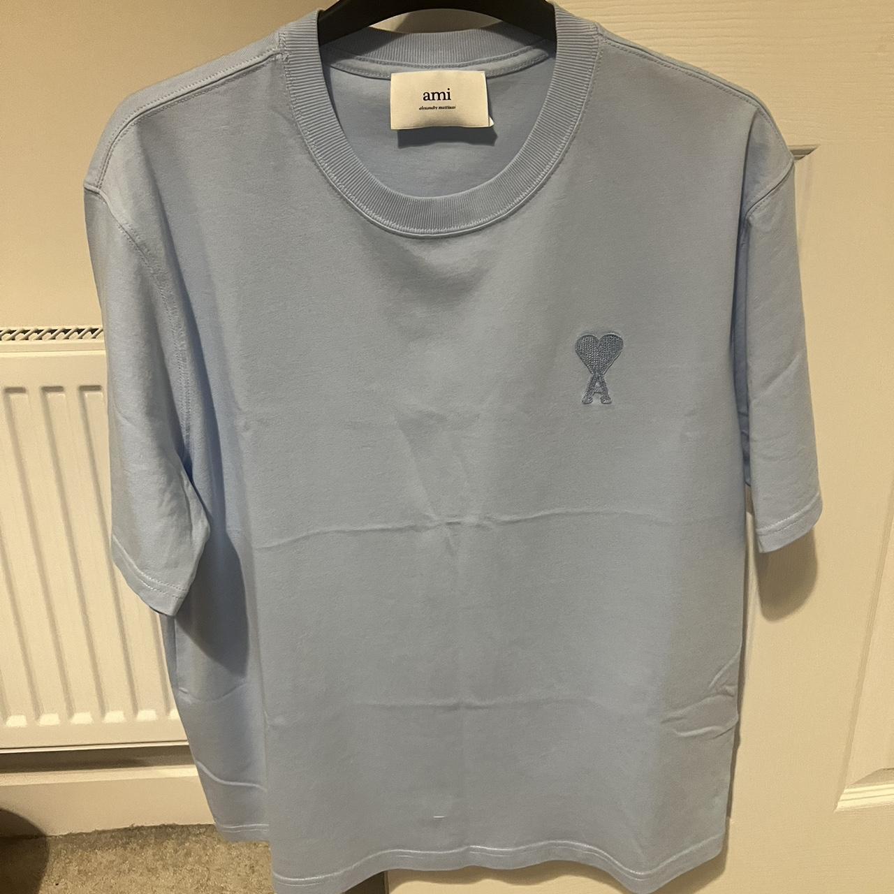 Ami t shirt Light blue Size small 9/10 condition... - Depop