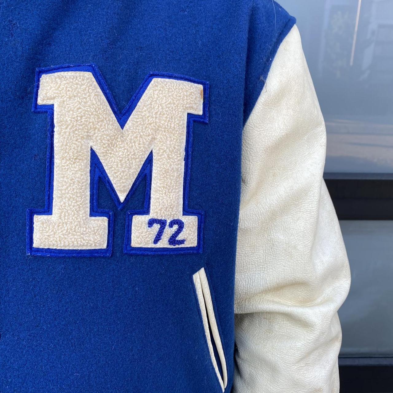VINTAGE VARSITY JACKET FITS LIKE ML NO TAG BUT... Depop