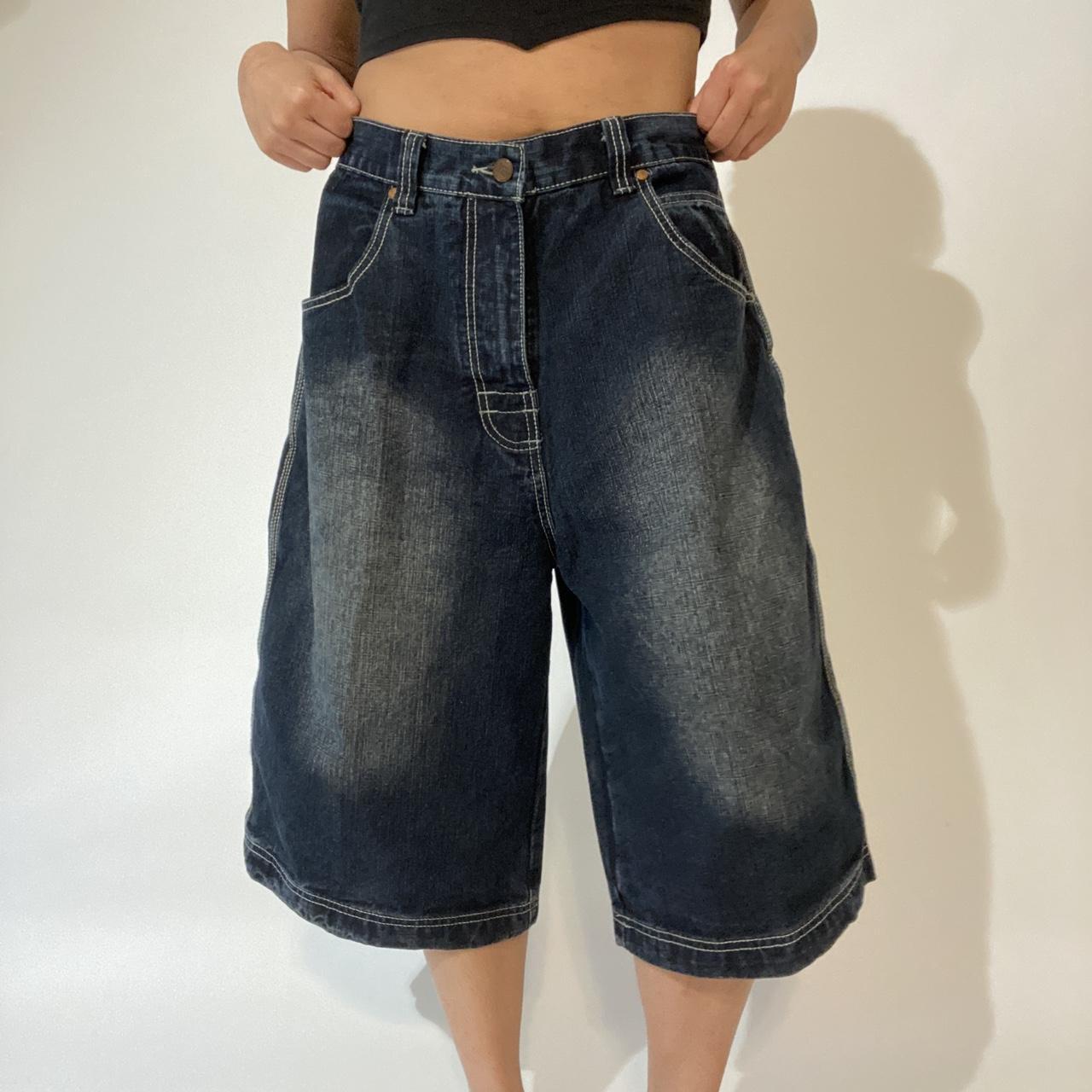 Denim Jorts Y2K ! Trendy denim short/jorts. Keep in... - Depop