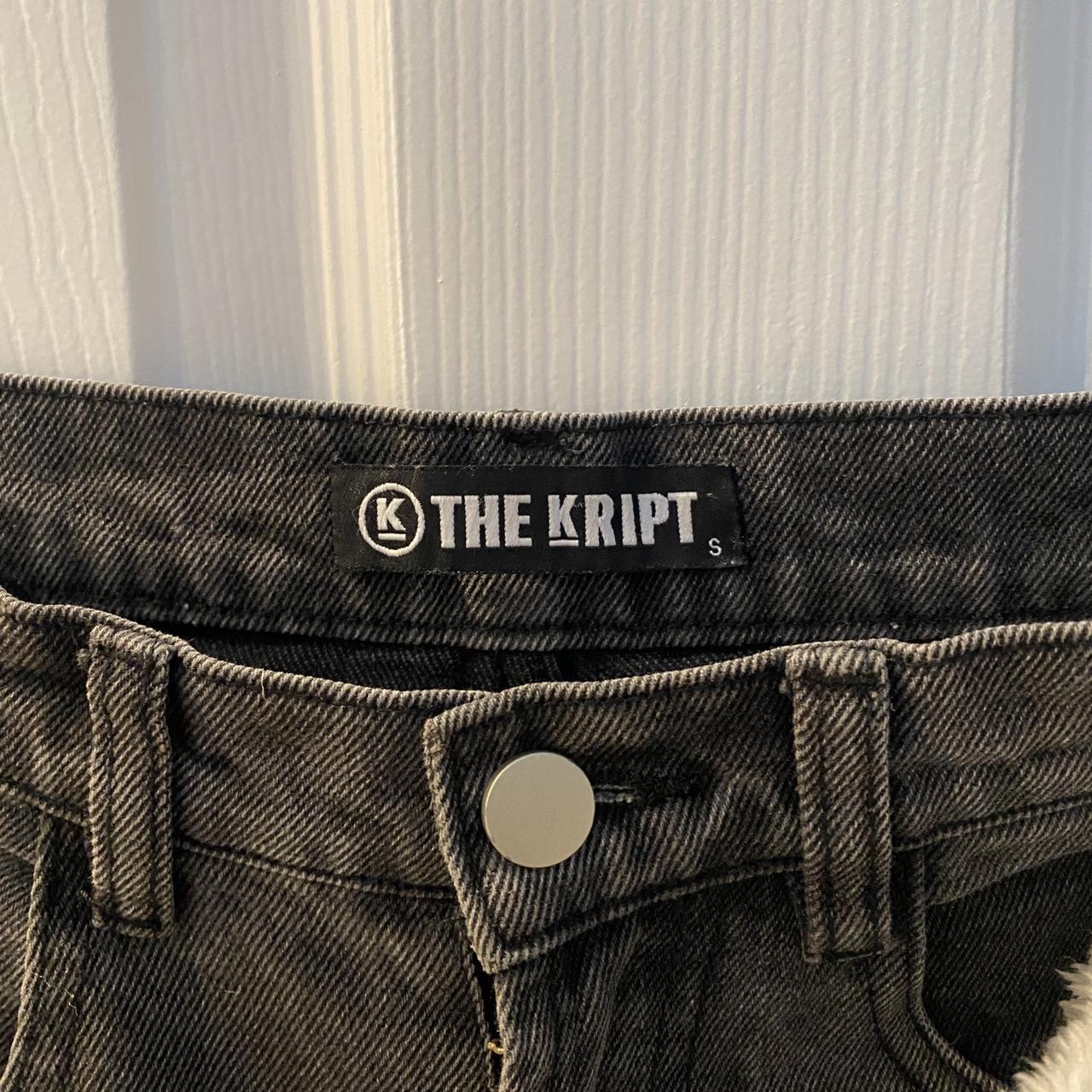 The Kript black ripped jeans Rips on knee’s great... Depop