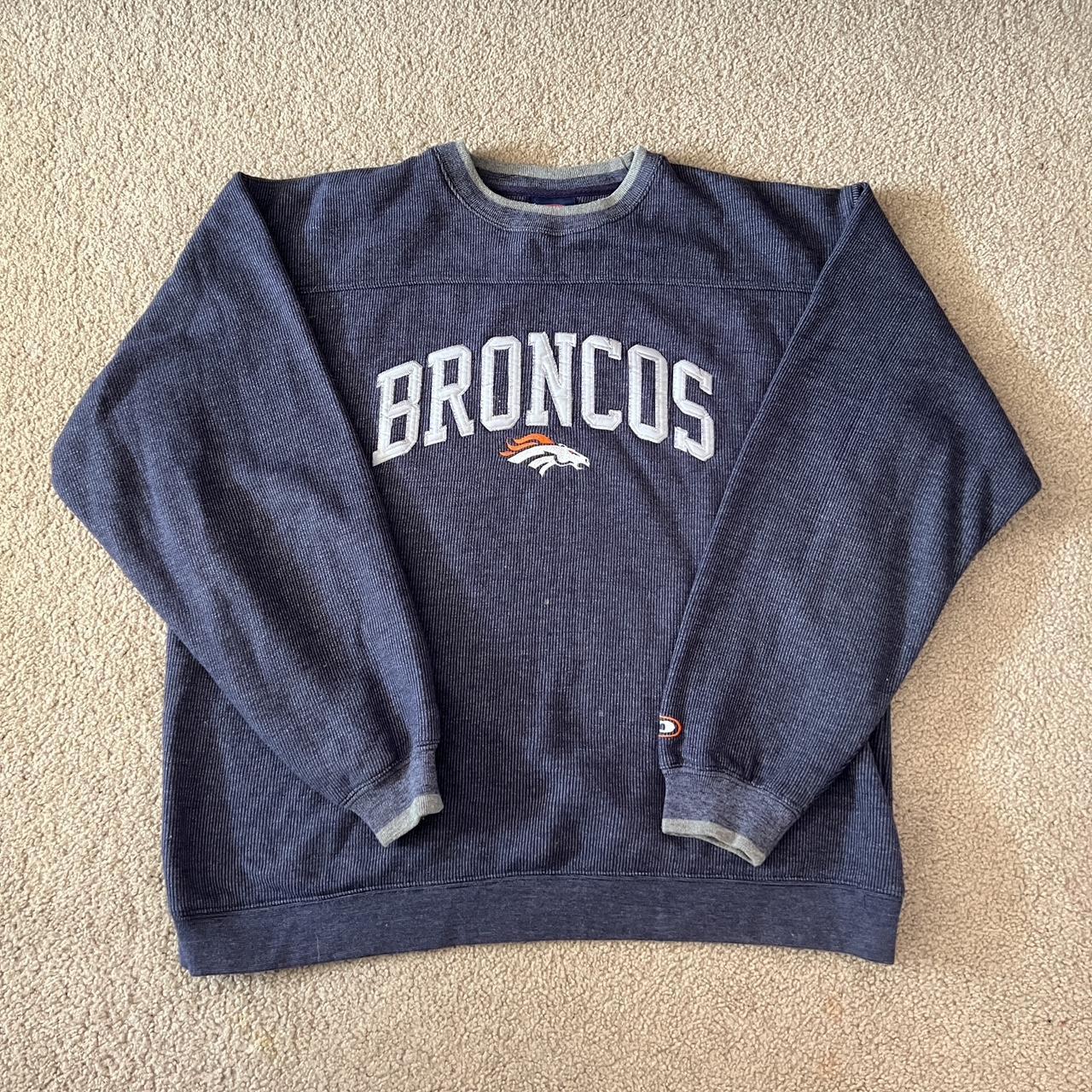 Vintage Embroidered Denver Broncos Crewneck - Depop