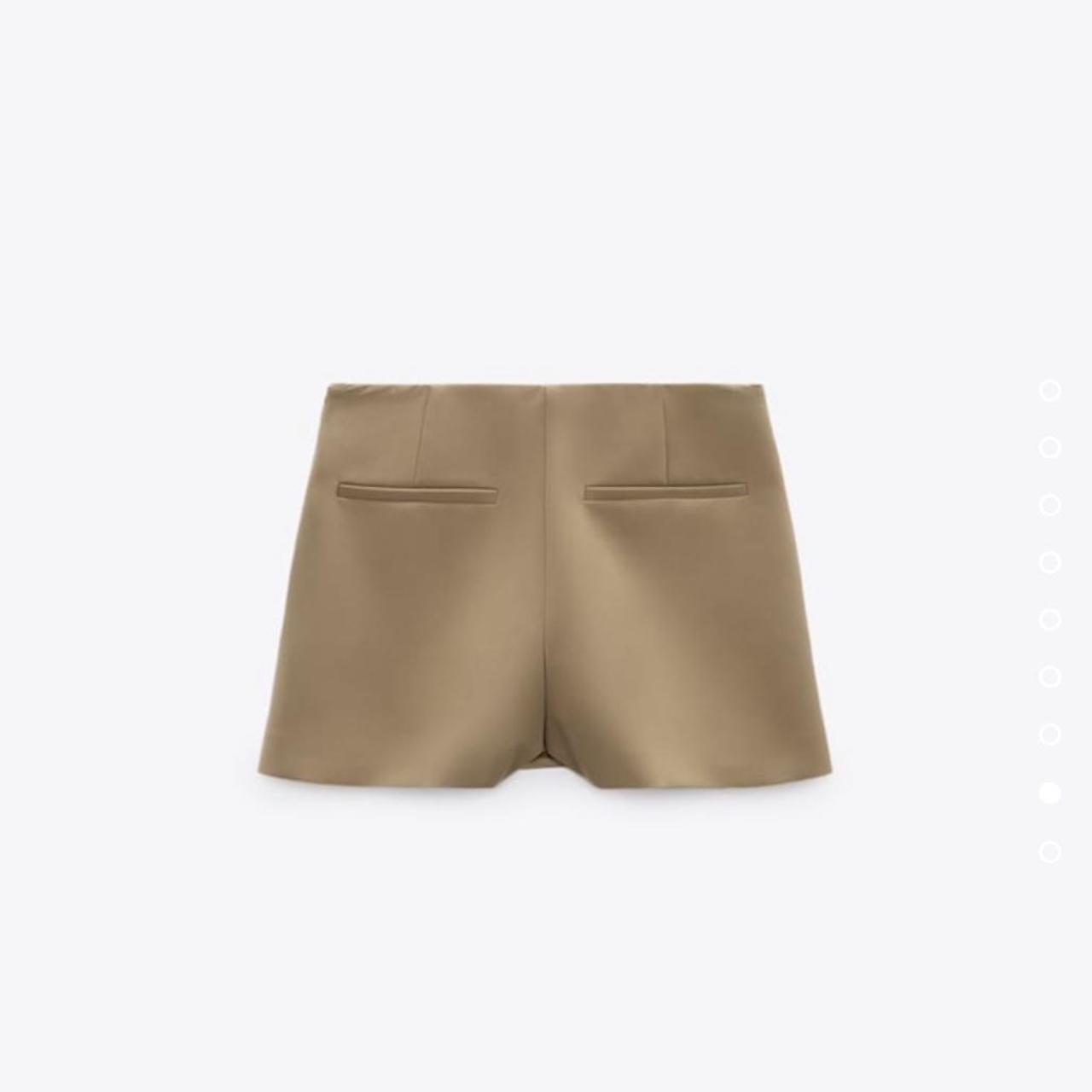 Zara Women's Khaki and Brown Skirt Depop