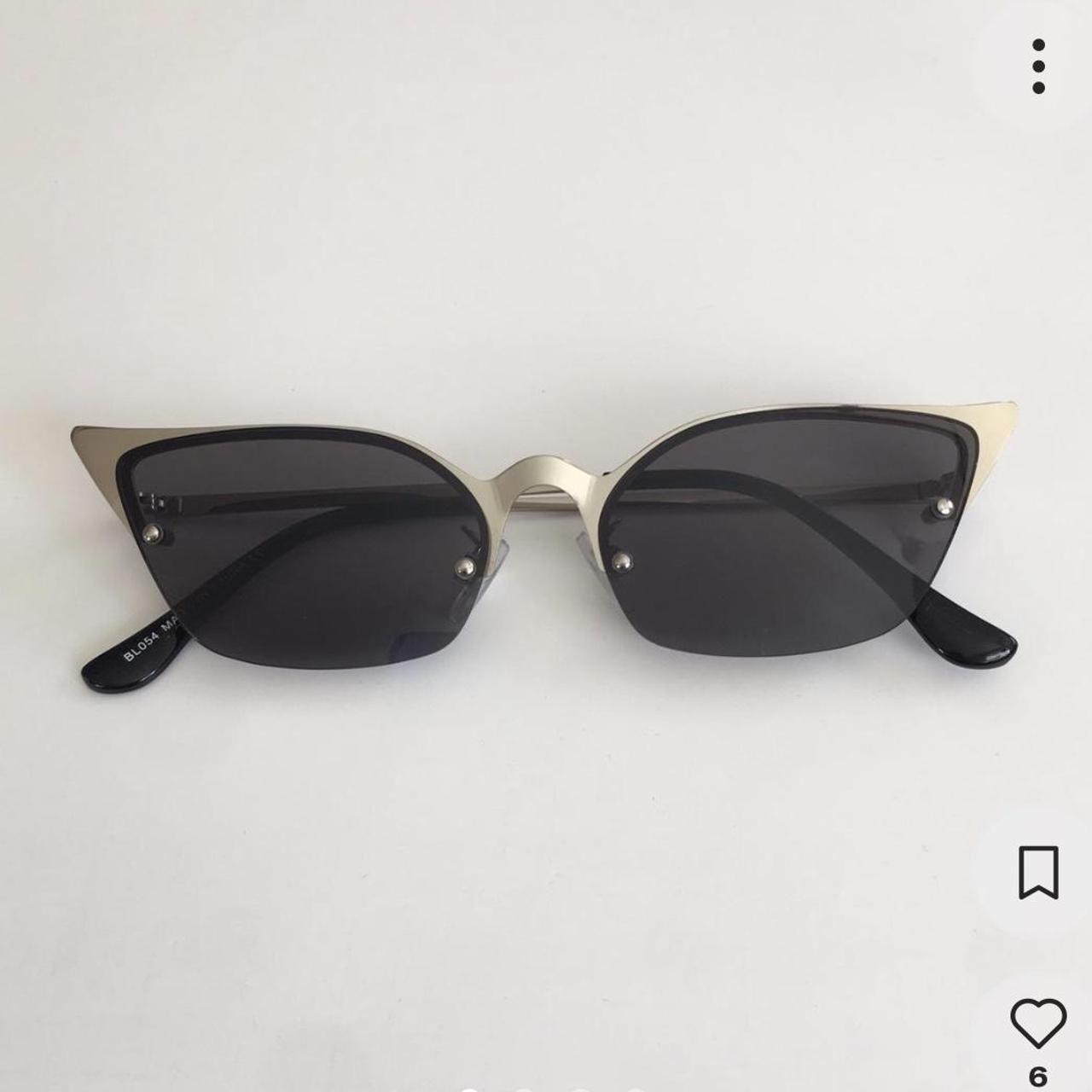 Black and silver cat eye sunglasses repop MAJOR... Depop
