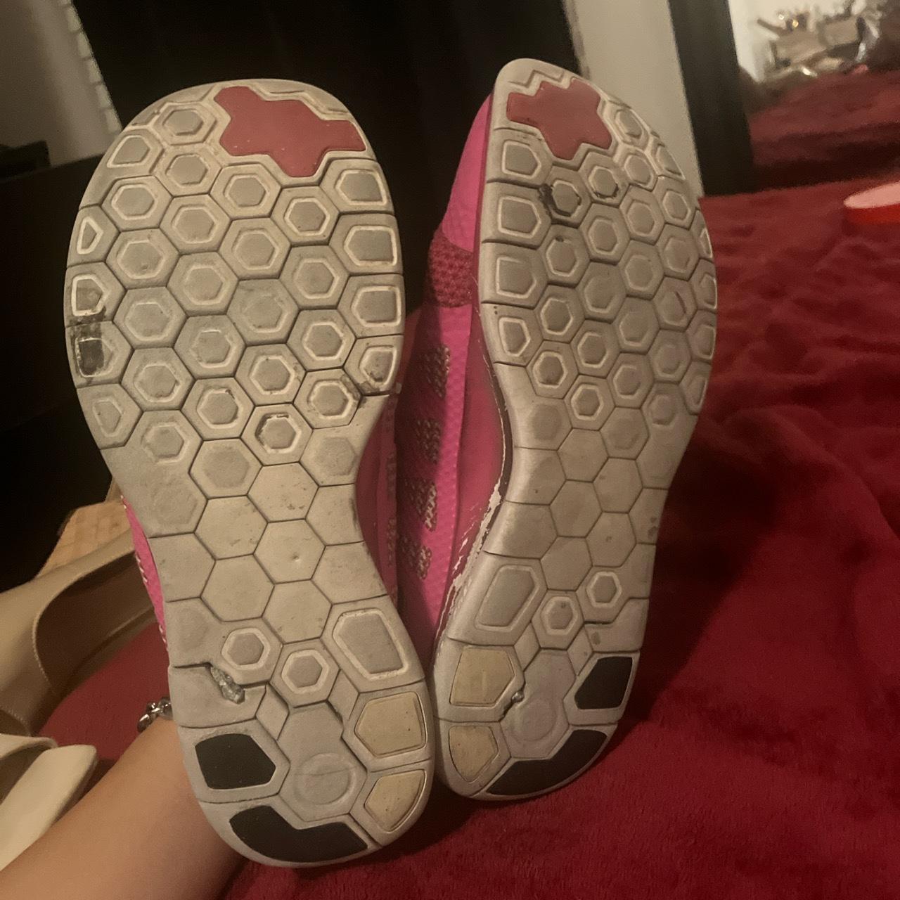 Nike Pink running shoes super comfy! - Depop
