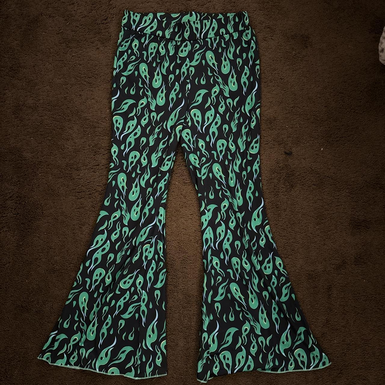 Green flame hot sale pants