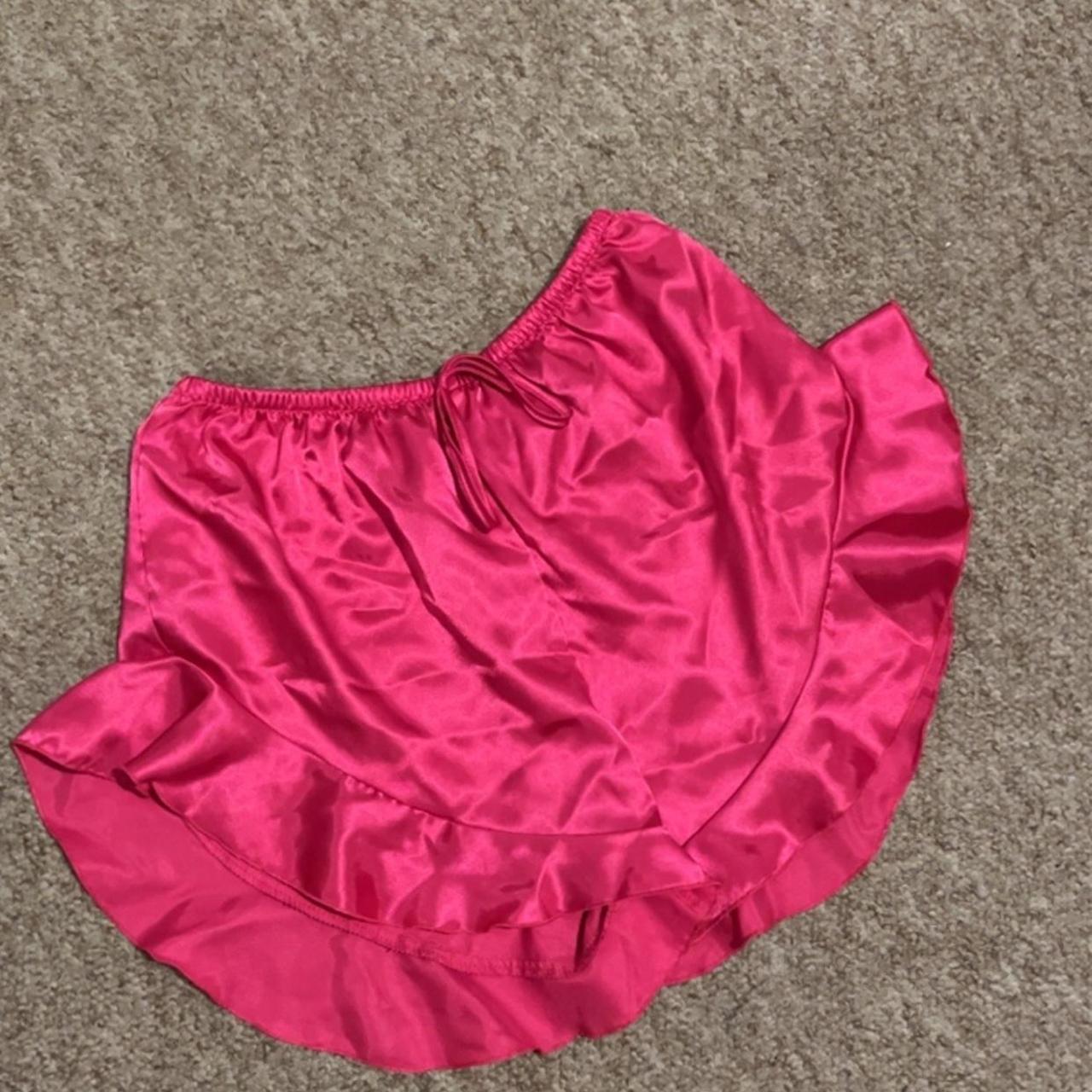 SHEIN pink satin pj’s Worn once - Depop