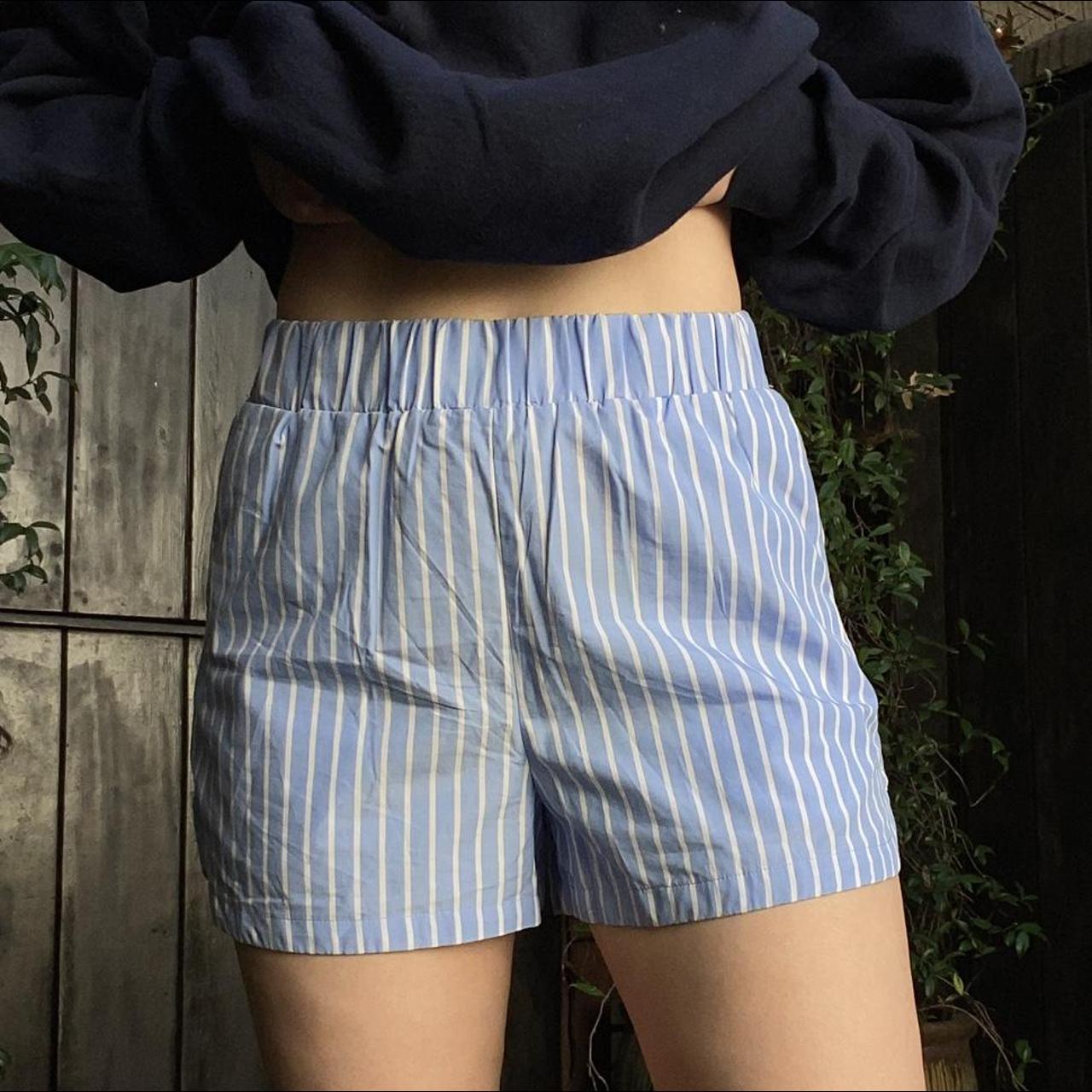 Primark Women's Blue and White Shorts | Depop