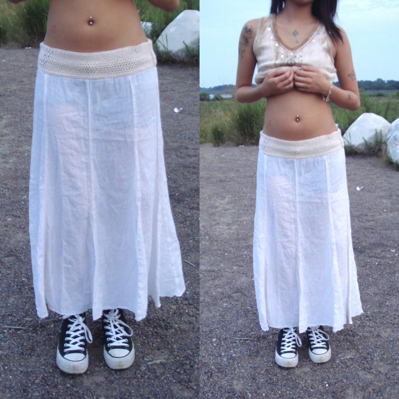 Maxi skirt with top shorts underneath