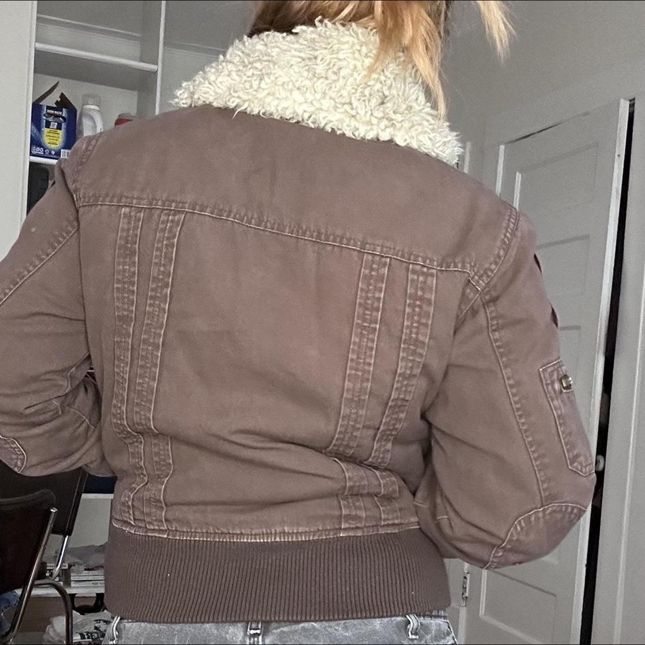 Coffee Shop Women's Brown and Cream Jacket (3)
