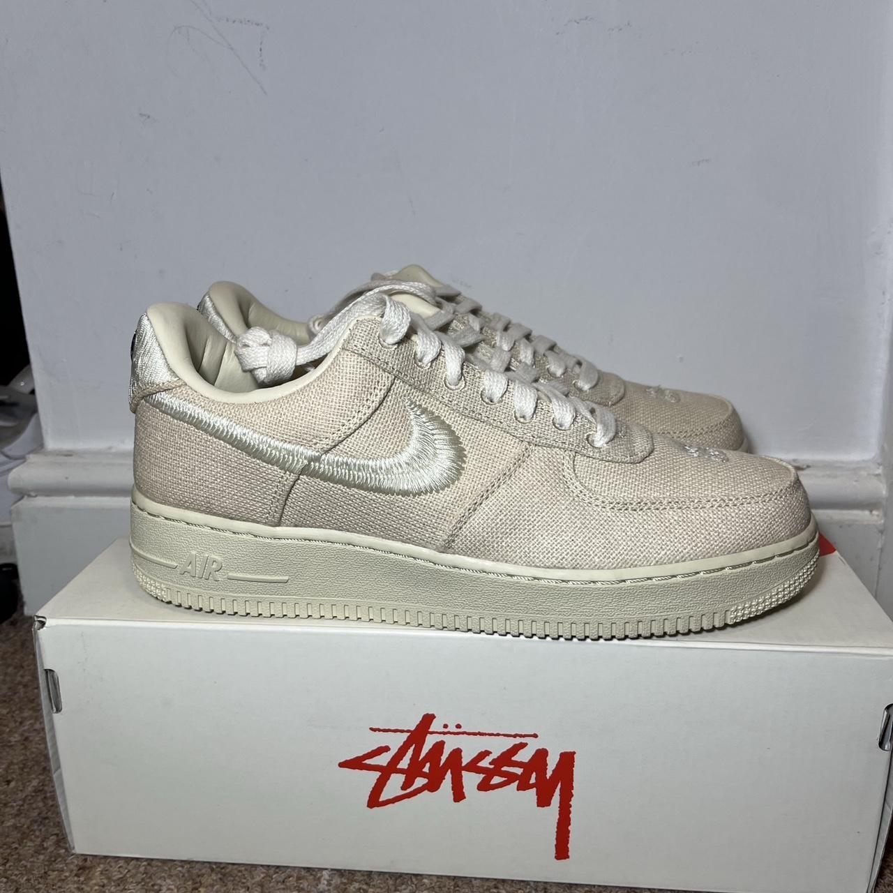 Stüssy x Nike Air Force 1 low fossil UK 7. Open to...