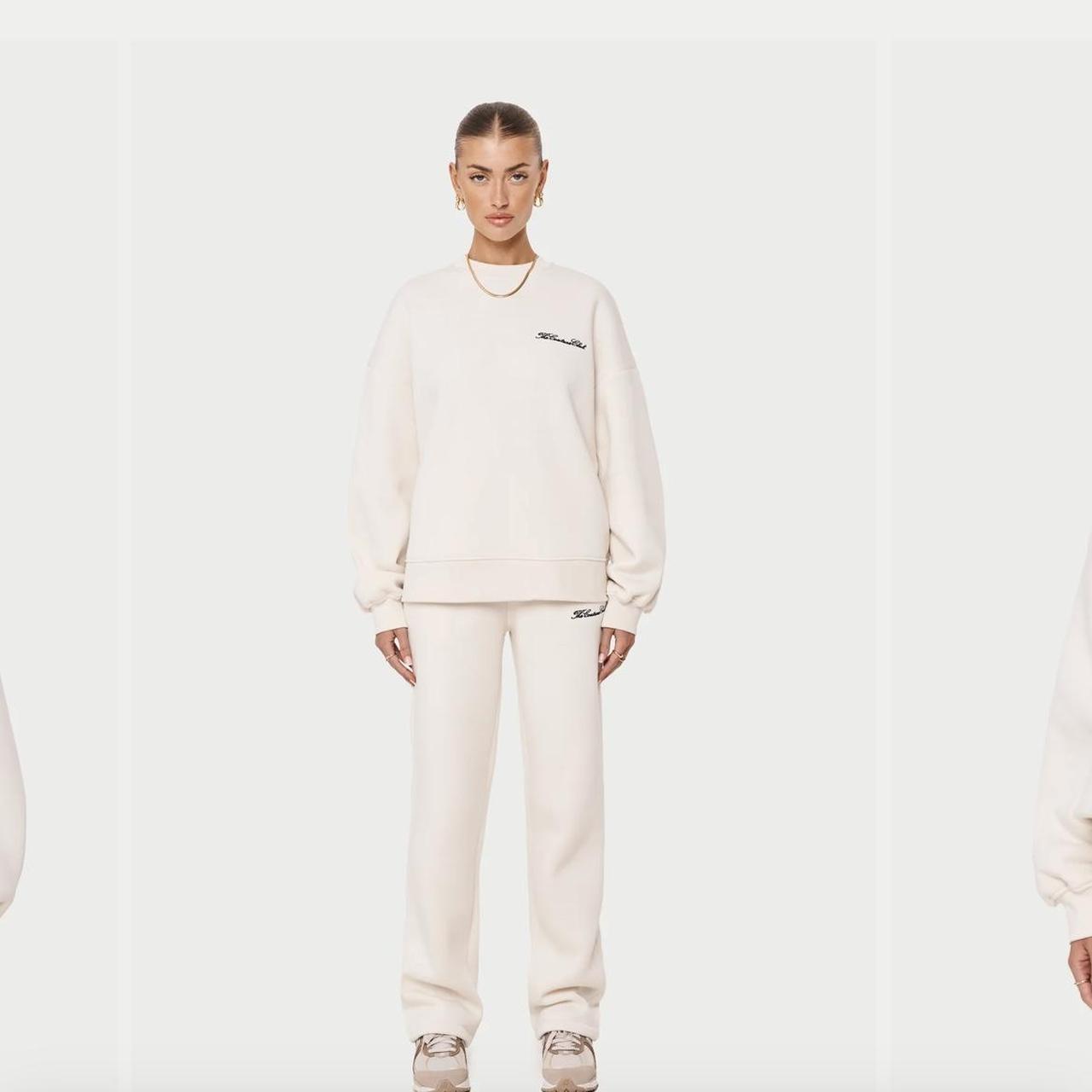 Couture Club white straight leg tracksuit Depop